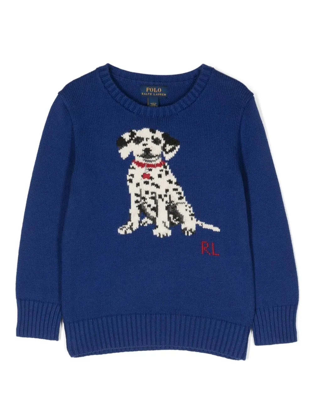 Dalmatian Intarsia Knit Sweater