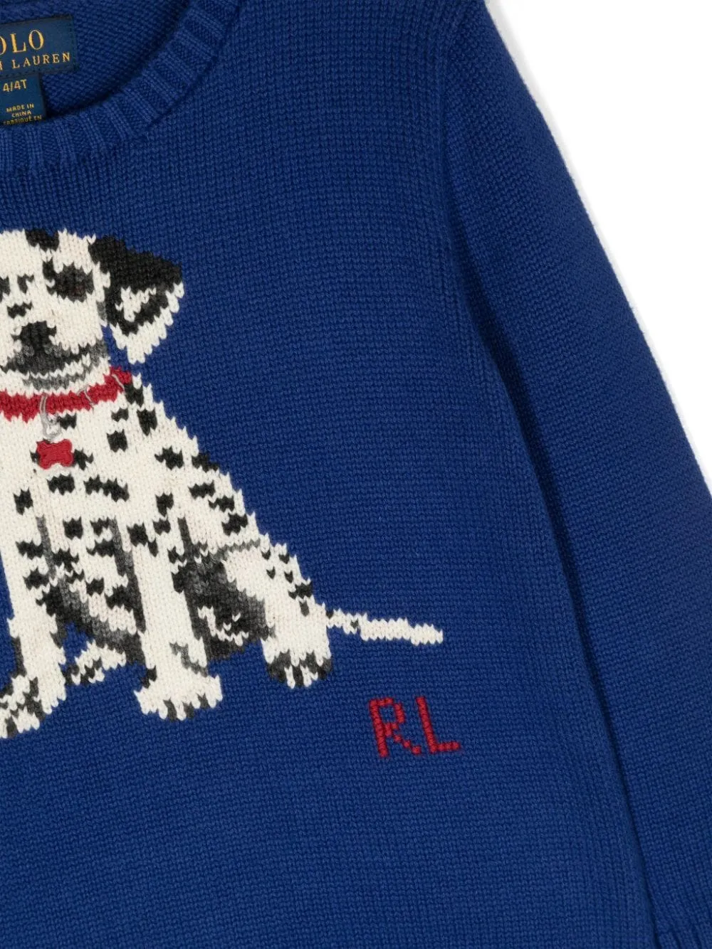 Dalmatian Intarsia Knit Sweater