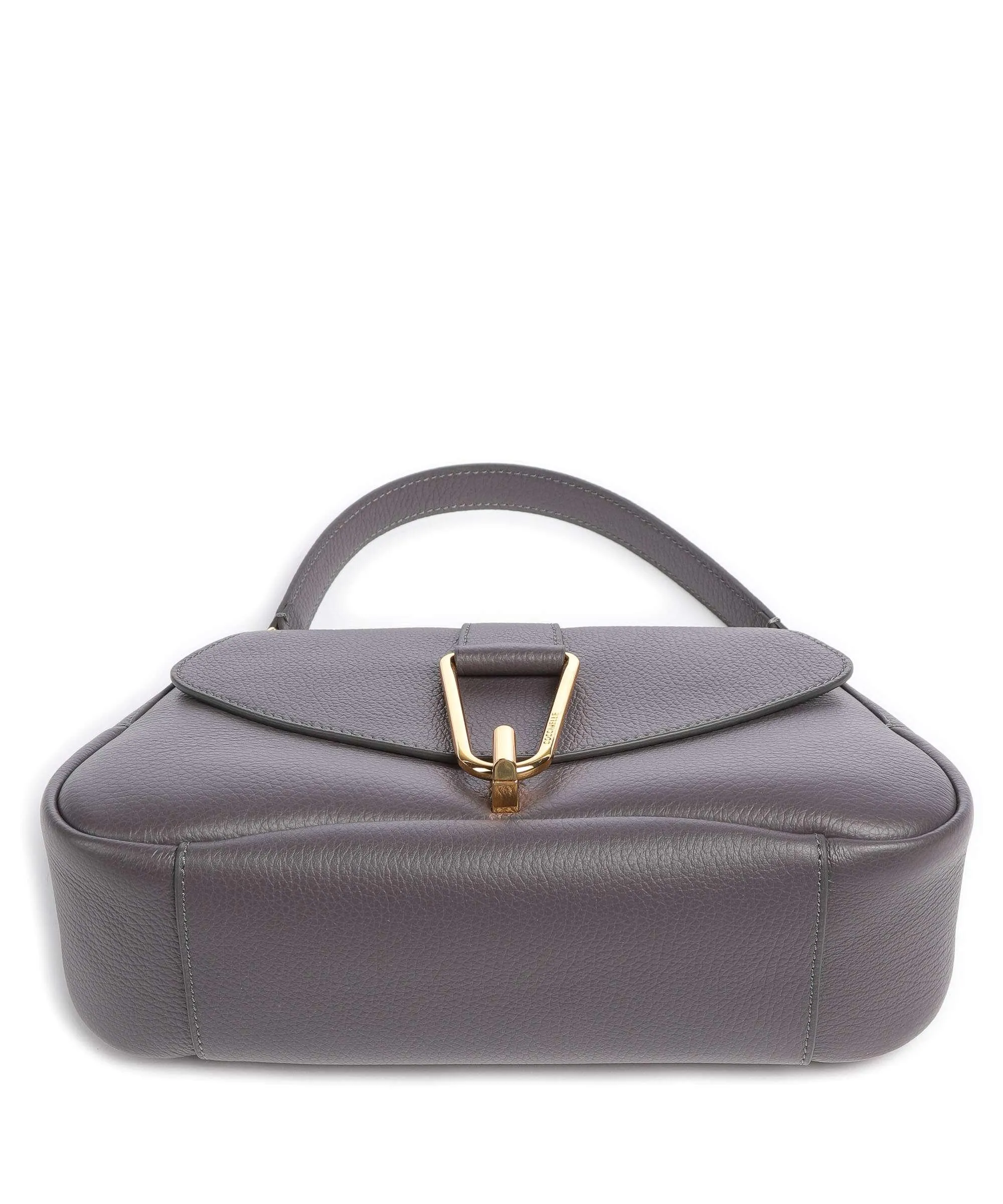 Dark Gray Grained Calfskin Himma Ladybug Handbag