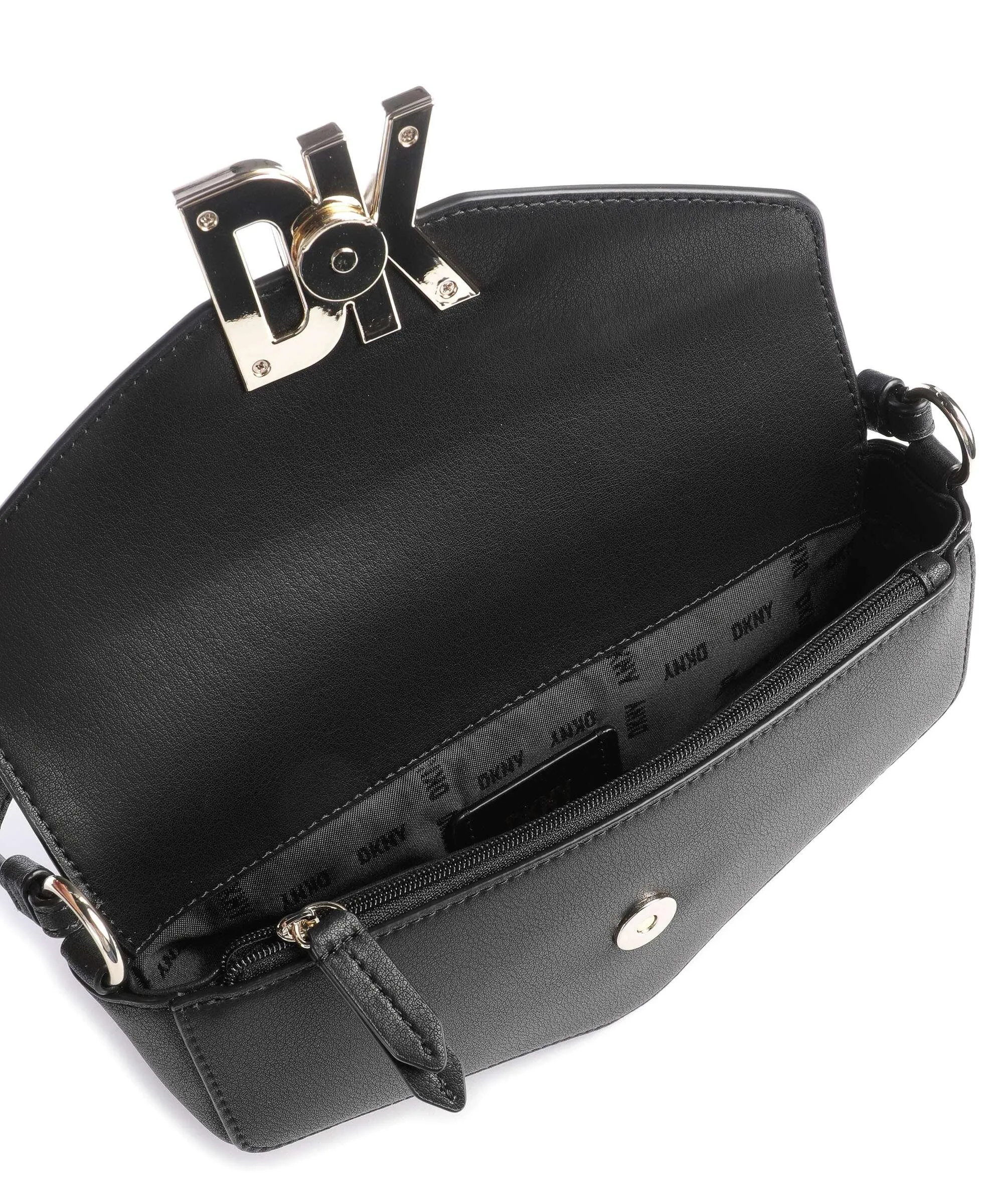DKNY Milano Downtown Black Leather Crossbody Bag