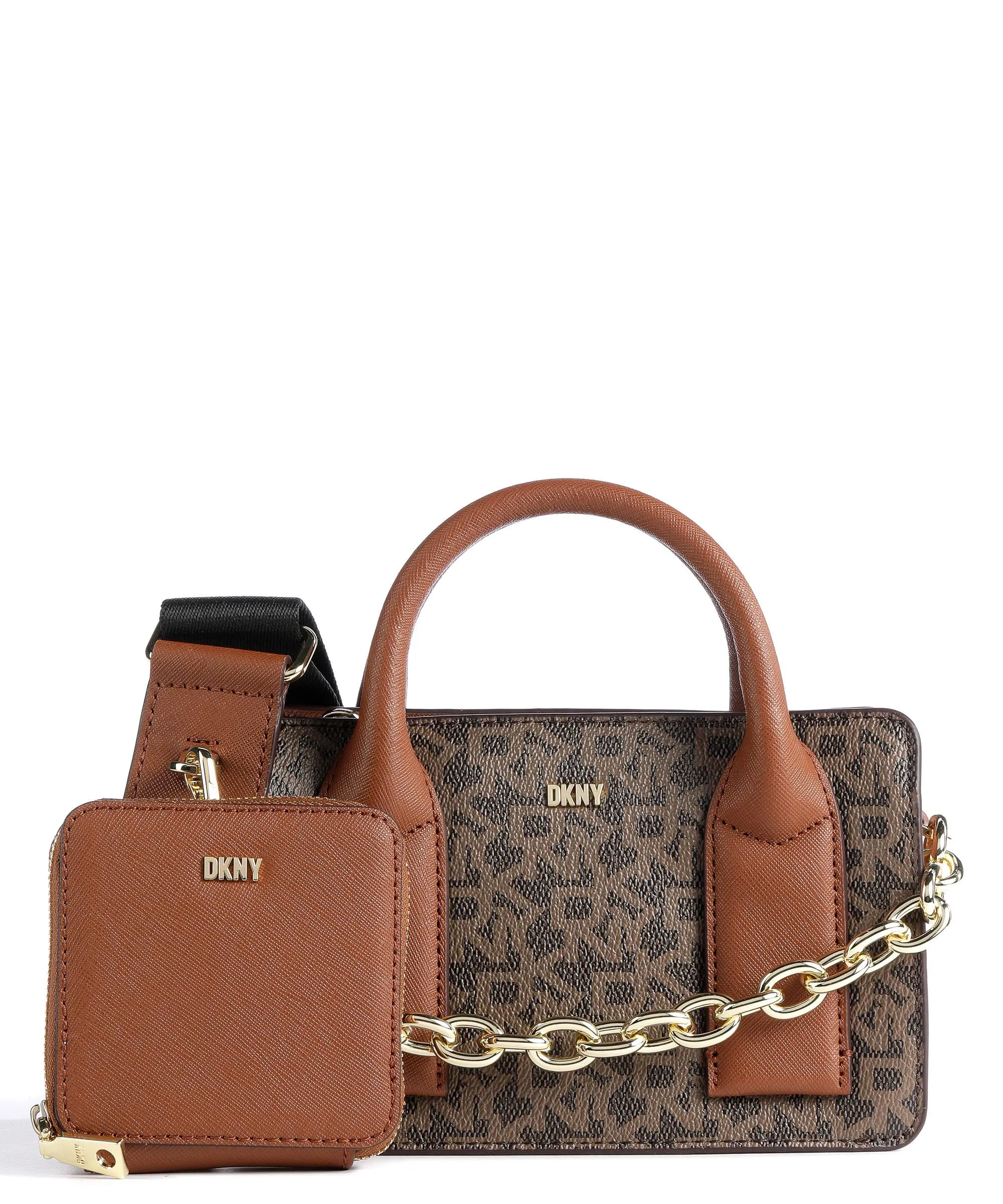 DKNY Otto Brown Faux Leather Crossbody Bag