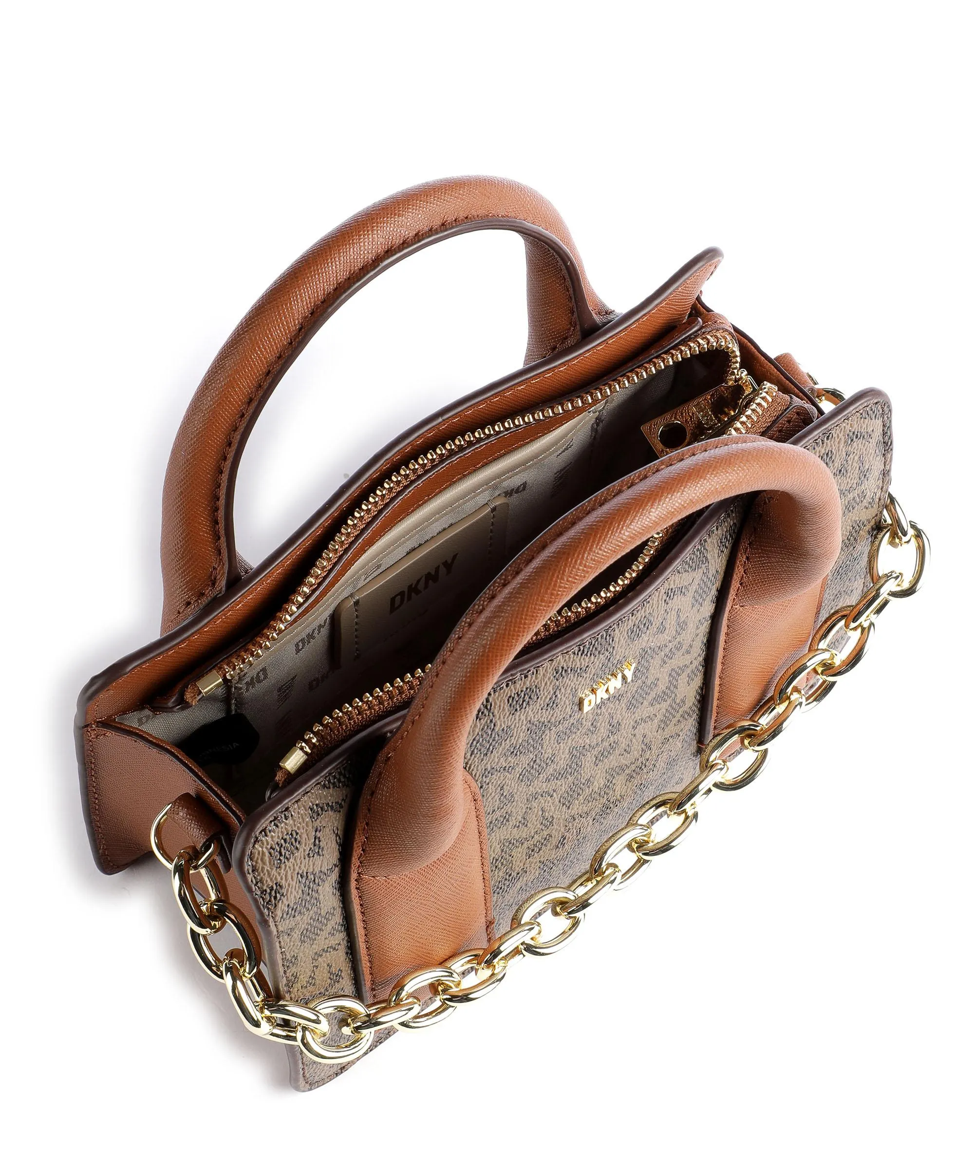 DKNY Otto Brown Faux Leather Crossbody Bag