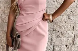 Elegant sleeveless mini dress Montreal, antique pink