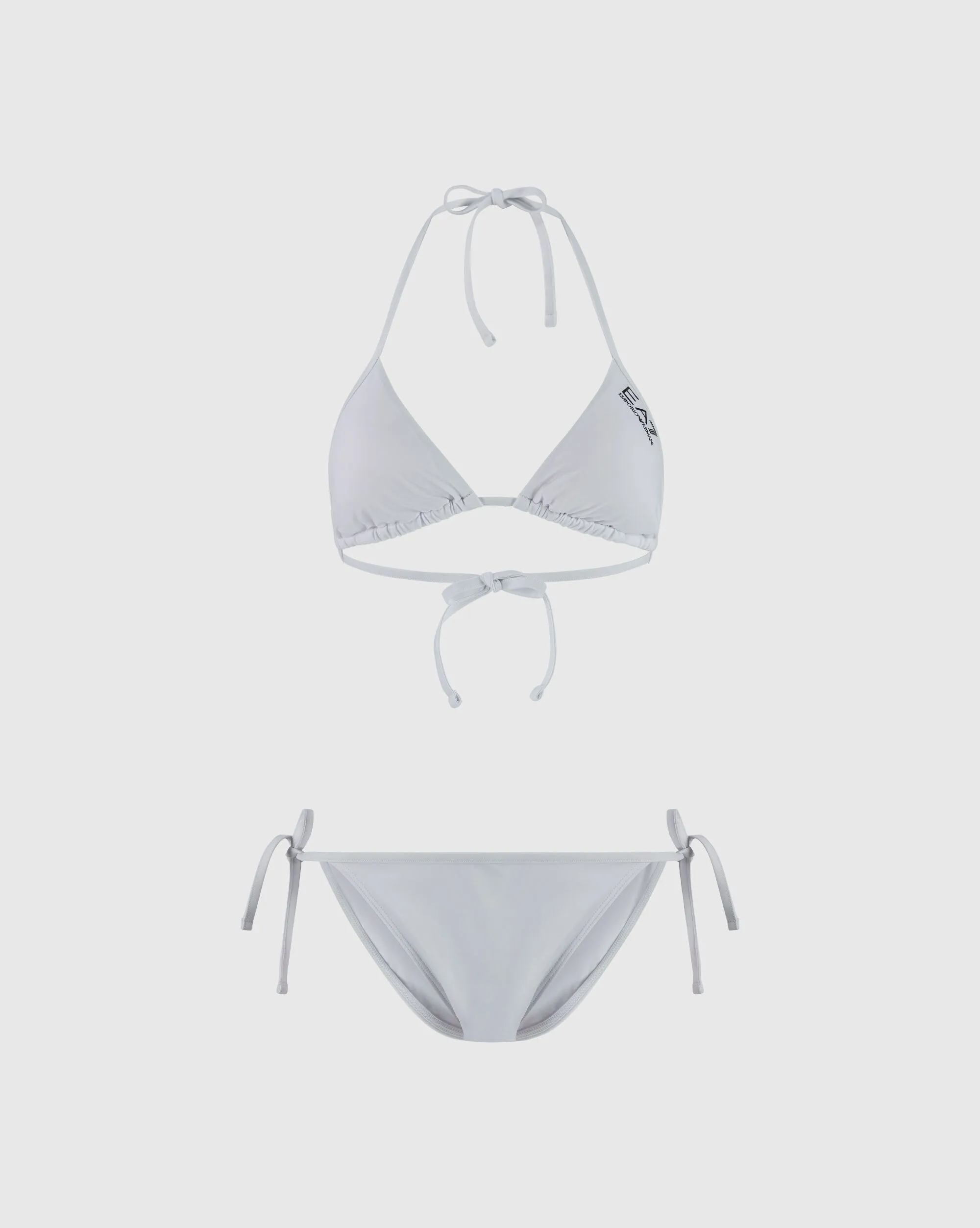 Emporio Armani EA7 White Women's Padded Bikini with Laced Straps