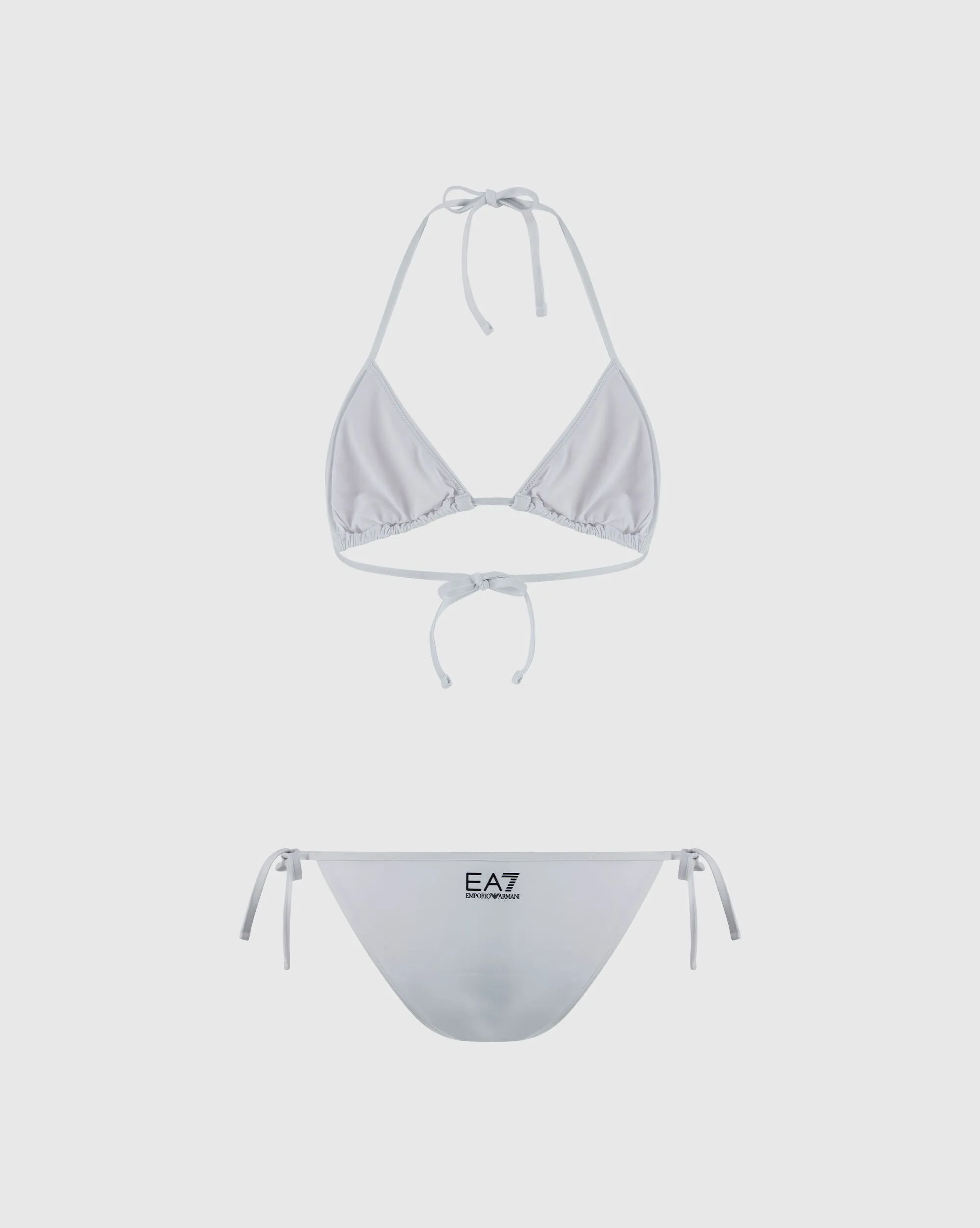 Emporio Armani EA7 White Women's Padded Bikini with Laced Straps