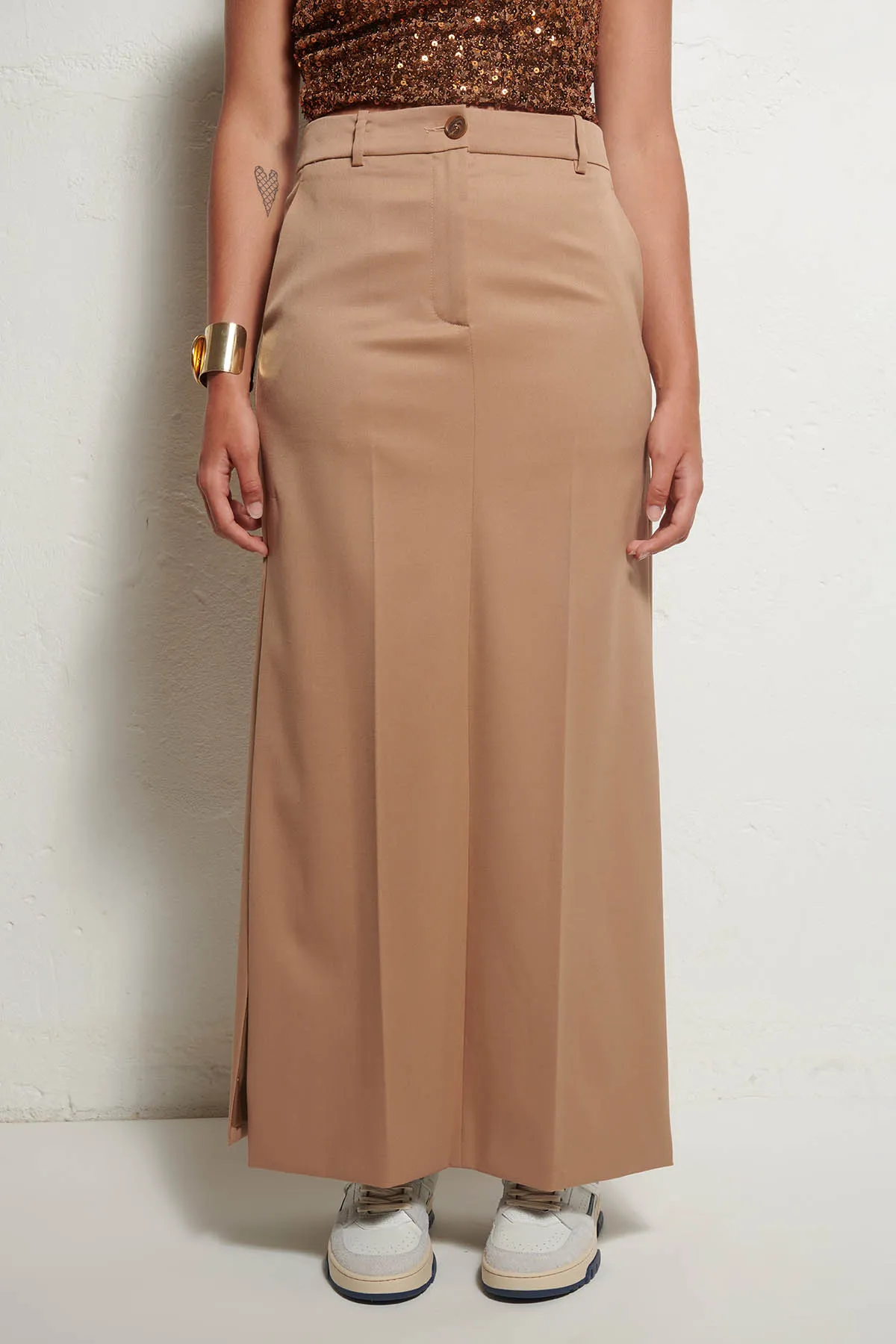 Erika Cavallini high-waisted pants with side slits Samira
