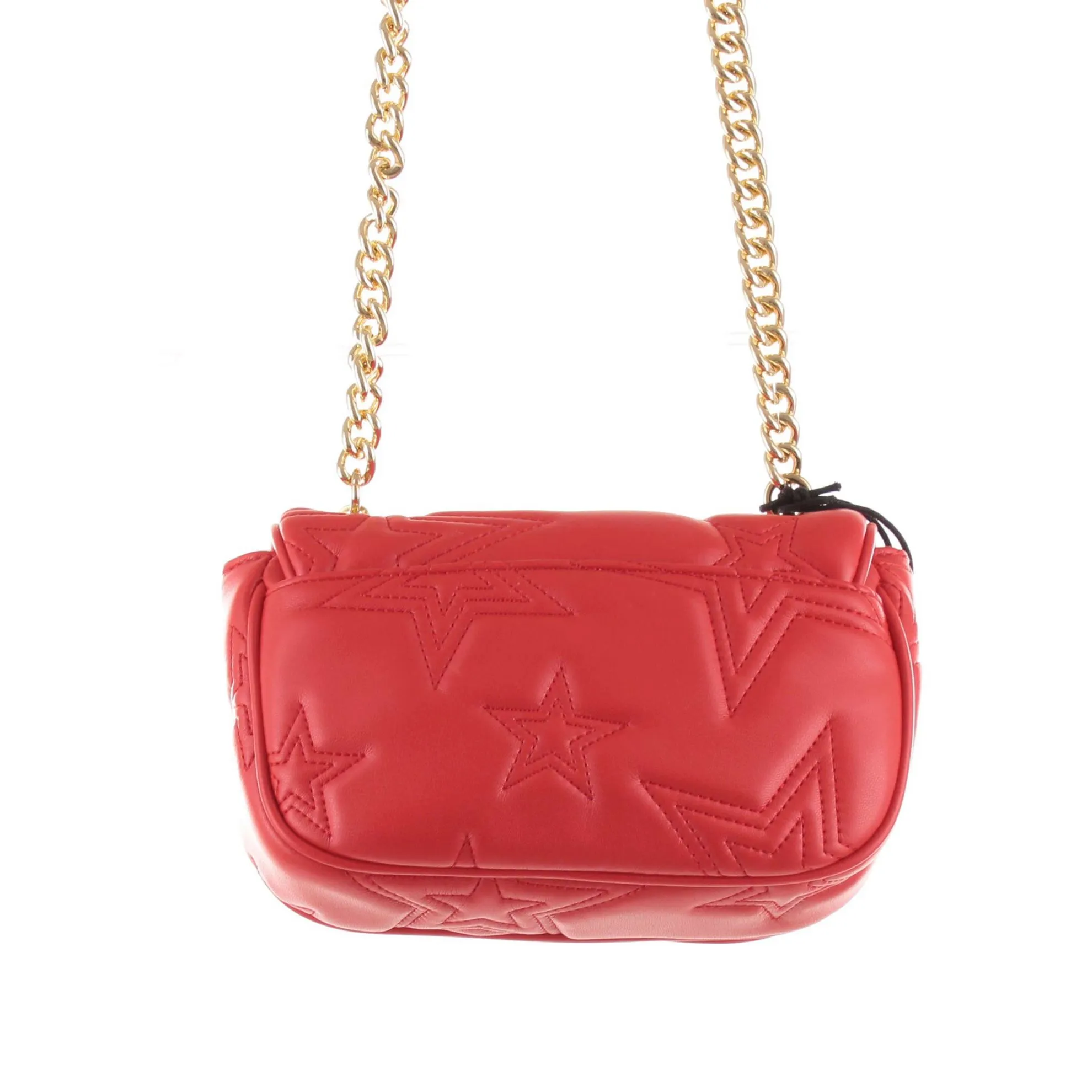 Faux leather shoulder bag with stars