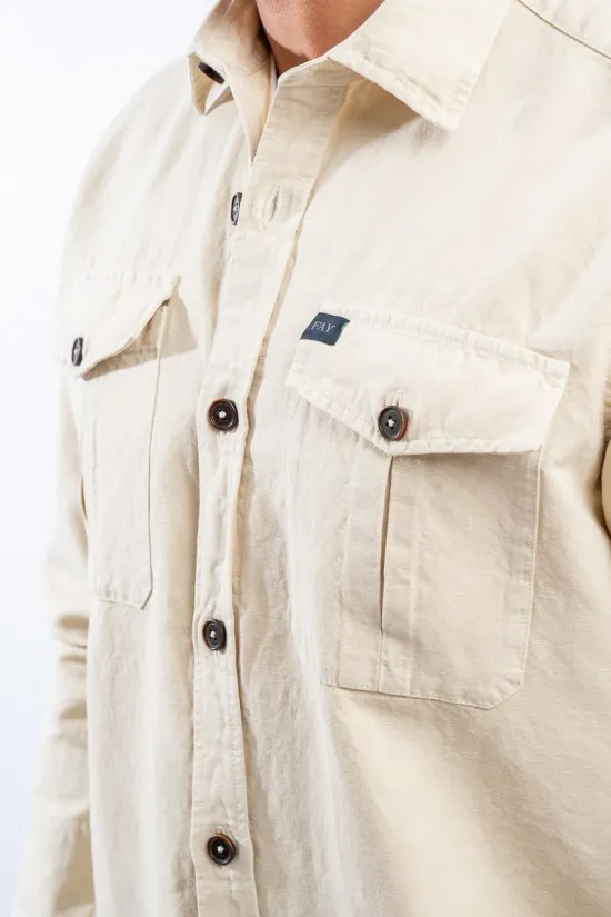 FAY brand new shirt with pockets - NCMA148265TVBG (B003)