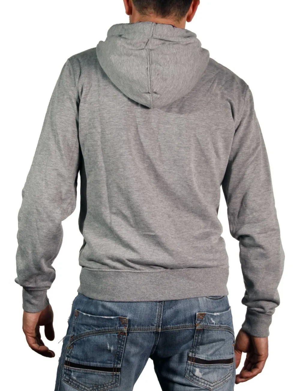 Felpa uomo Yes Zee con cappuccio grigia in cotone