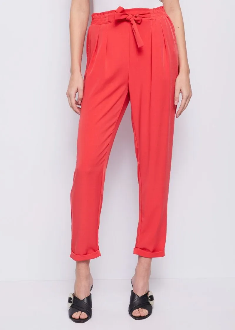 Fluid fabric trousers