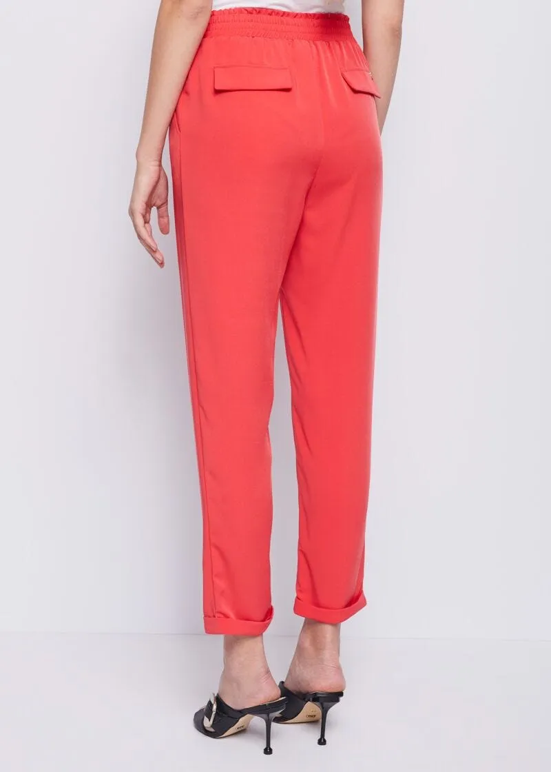 Fluid fabric trousers