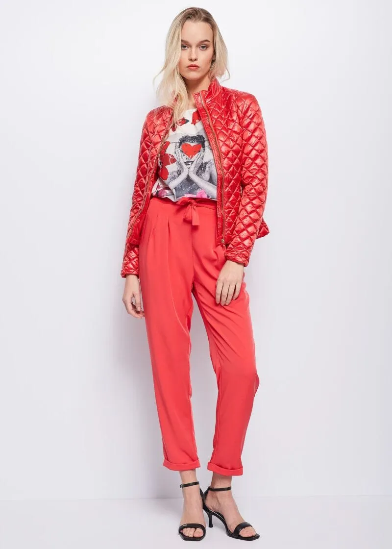 Fluid fabric trousers