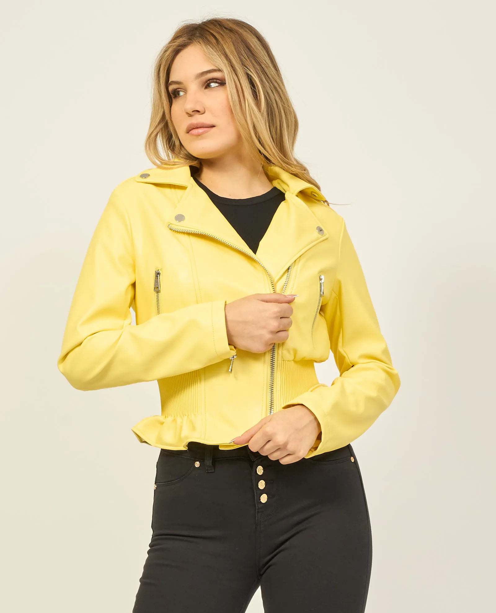 Fracomina biker jacket in regular model