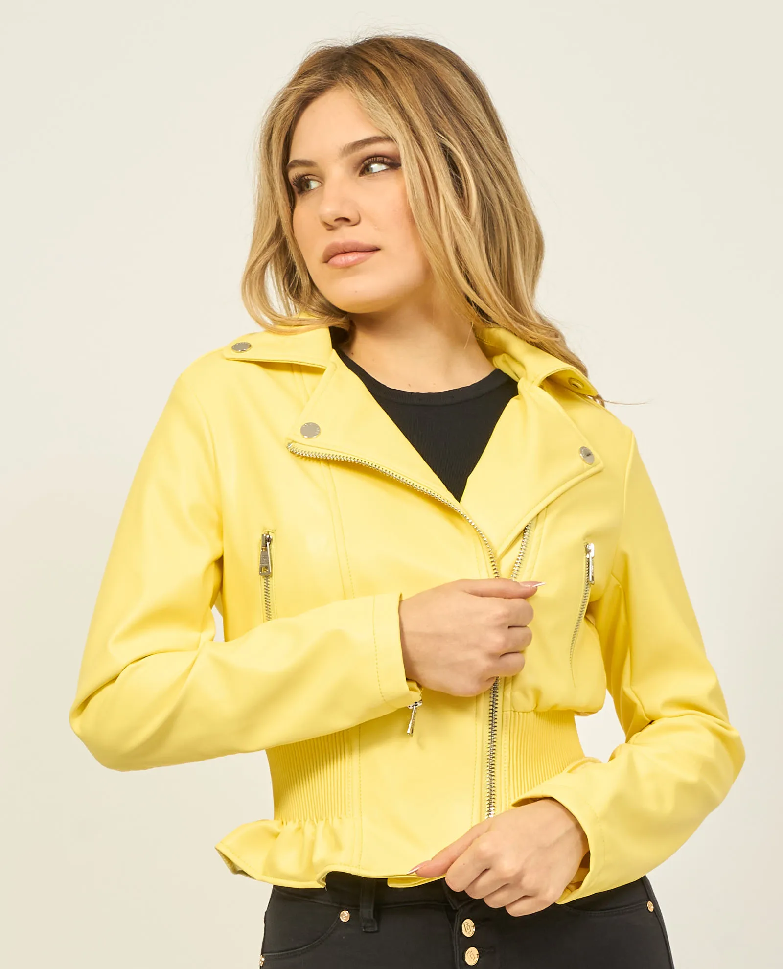 Fracomina biker jacket in regular model