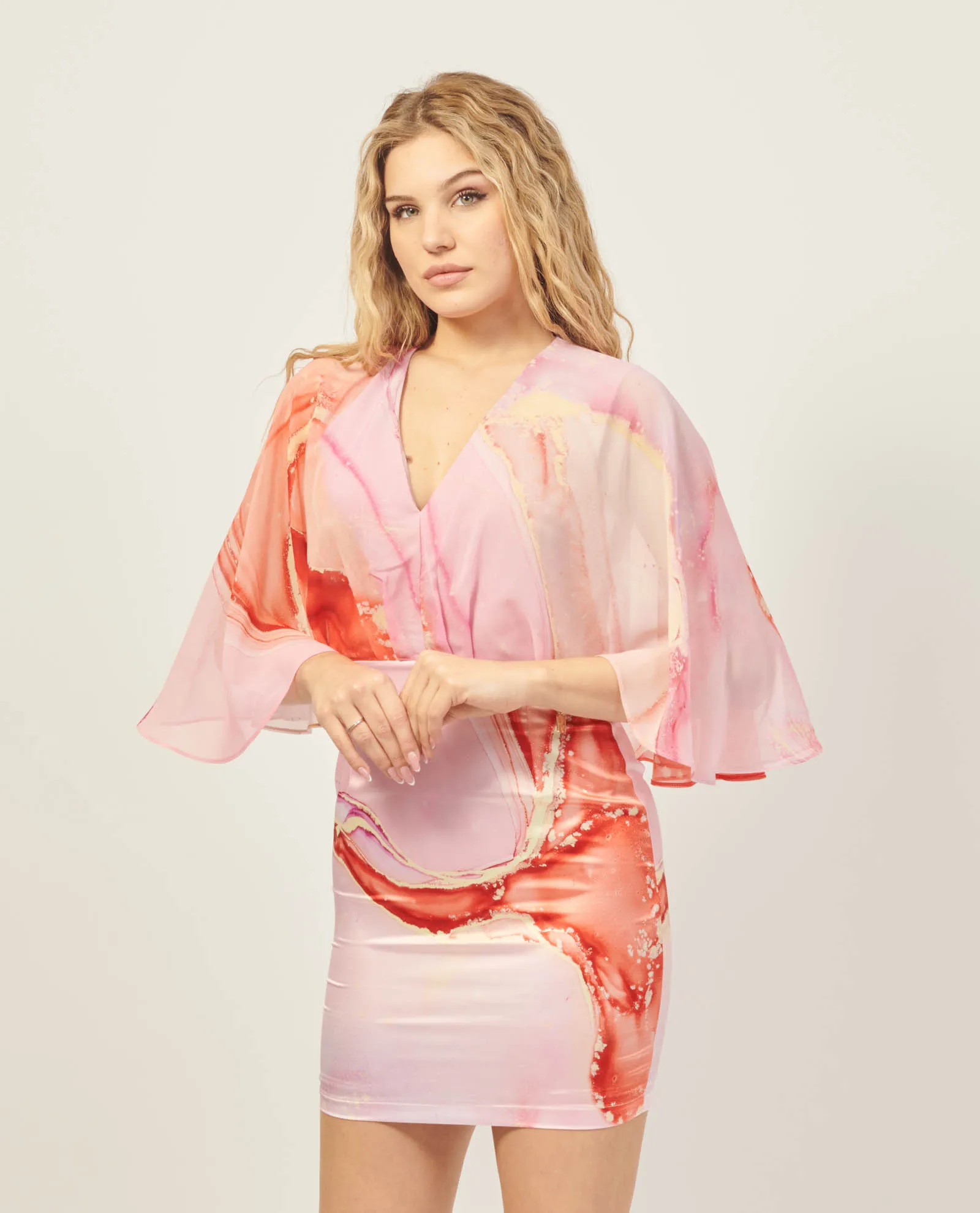 Fracomina regular abstract pattern mini dress