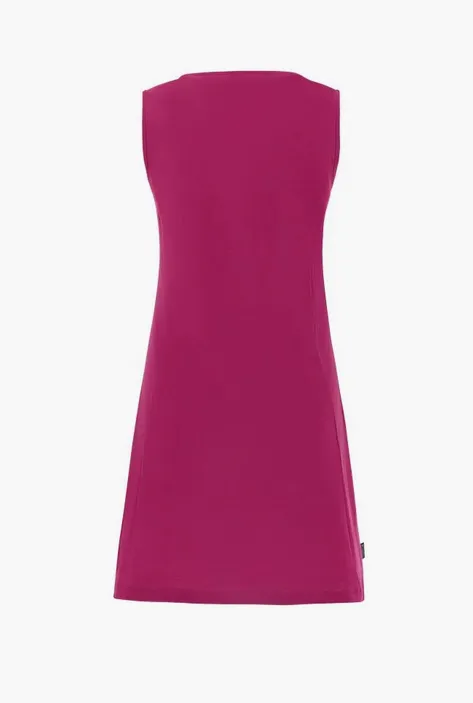 Freddy Fuchsia Dress with Foliage Print - Sleeveless Jersey