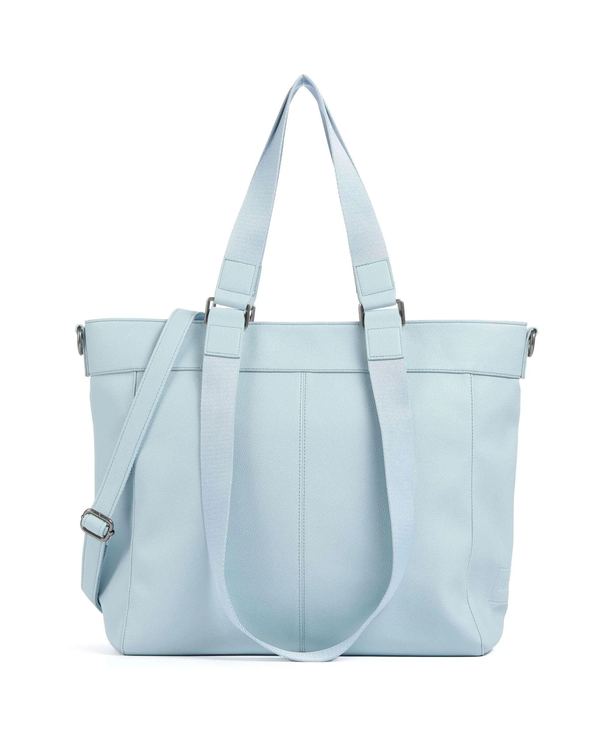FredsBruder Keep on Smiling Light Blue Recycled Leather Shopper Bag
