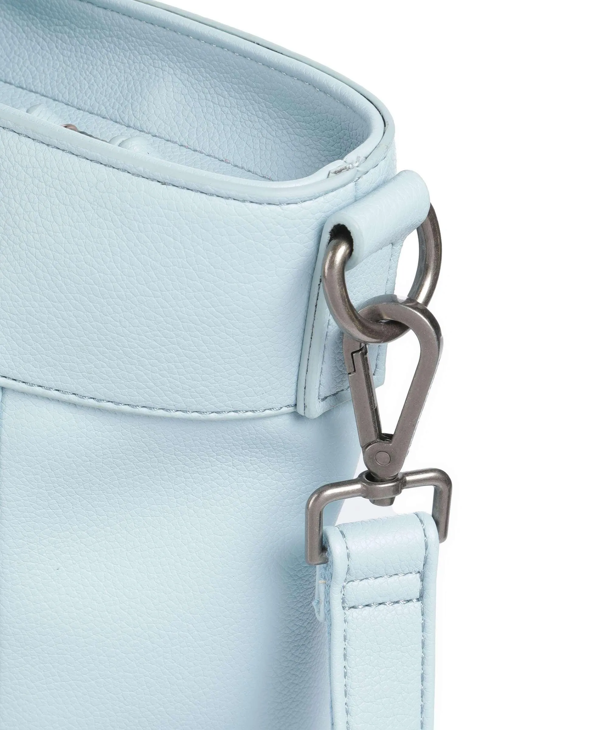 FredsBruder Keep on Smiling Light Blue Recycled Leather Shopper Bag