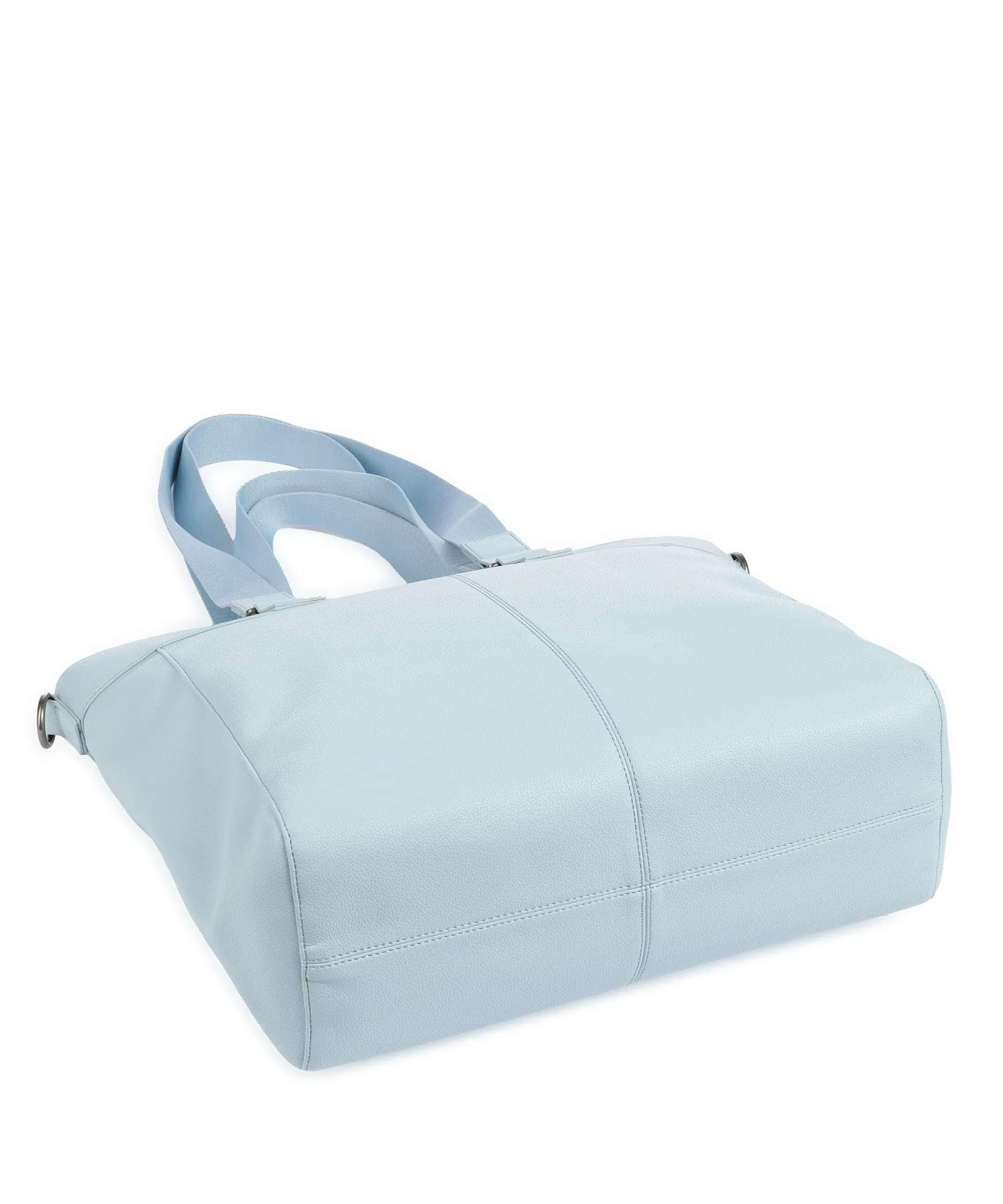 FredsBruder Keep on Smiling Light Blue Recycled Leather Shopper Bag