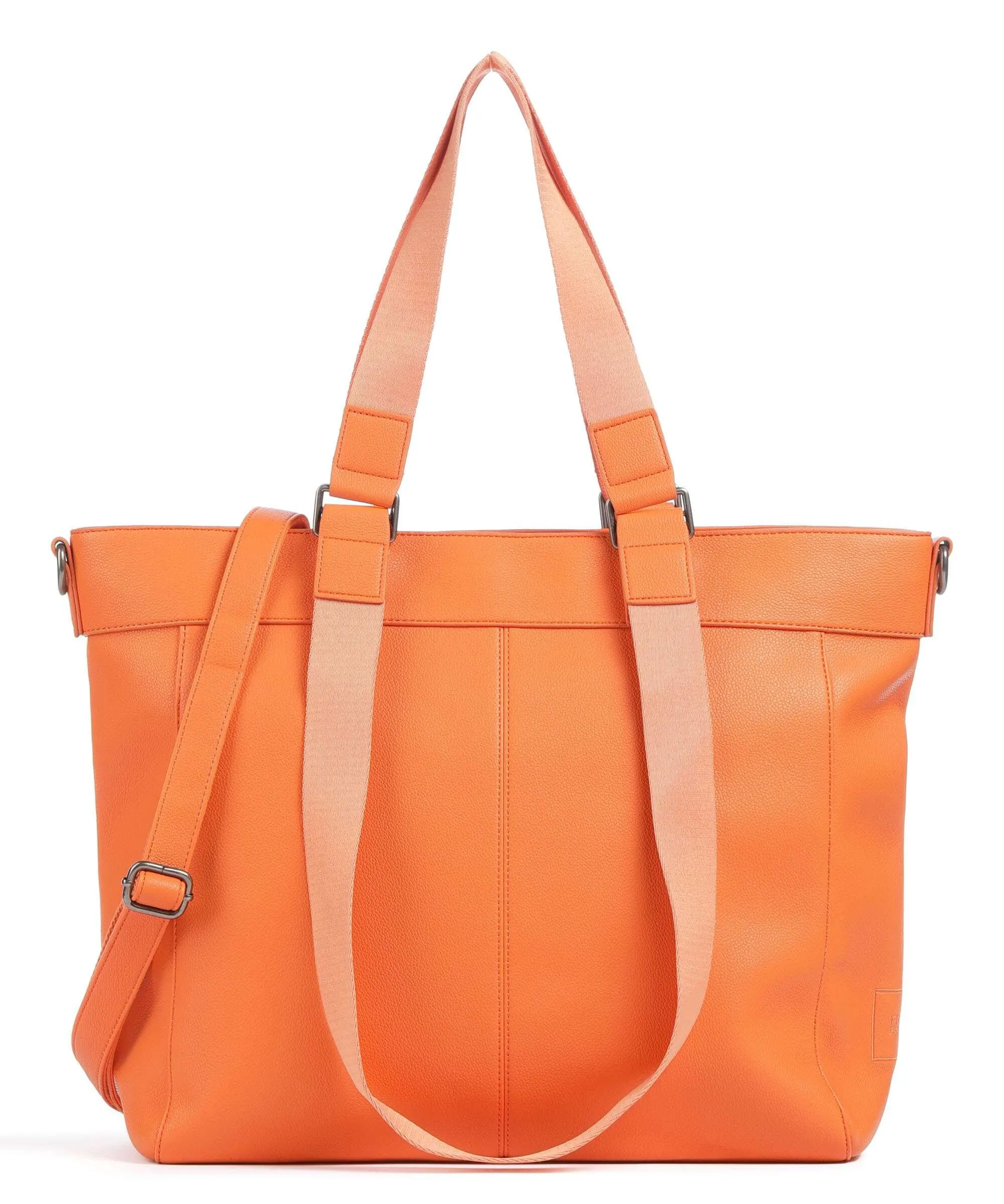 FredsBruder Keep on Smiling Orange Recycled Leather Shopper Bag