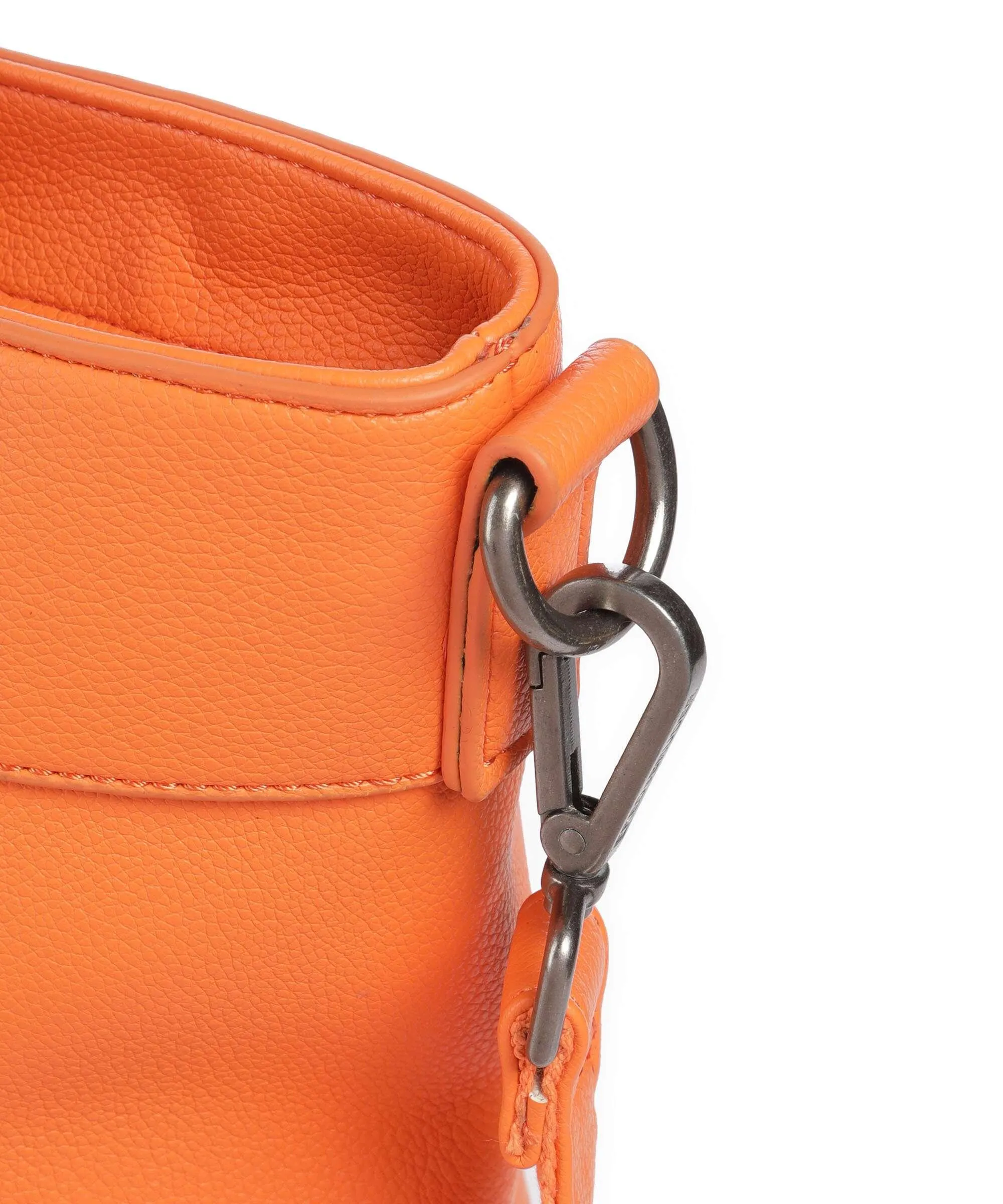 FredsBruder Keep on Smiling Orange Recycled Leather Shopper Bag