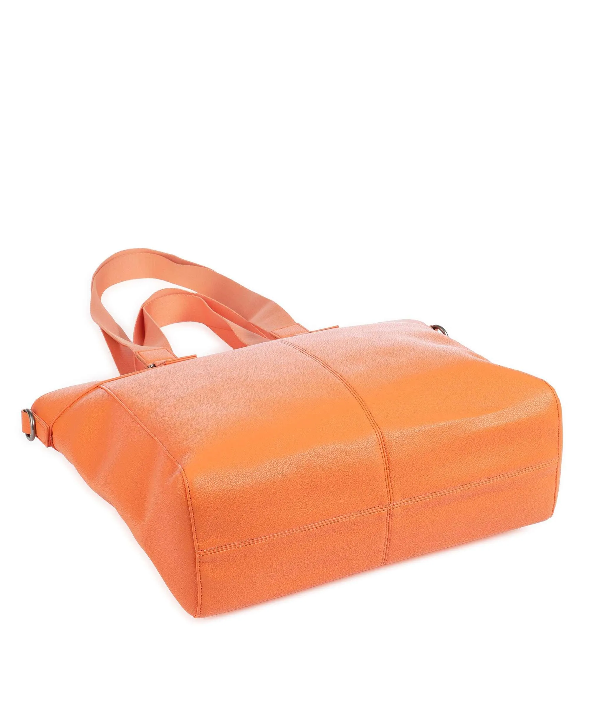 FredsBruder Keep on Smiling Orange Recycled Leather Shopper Bag