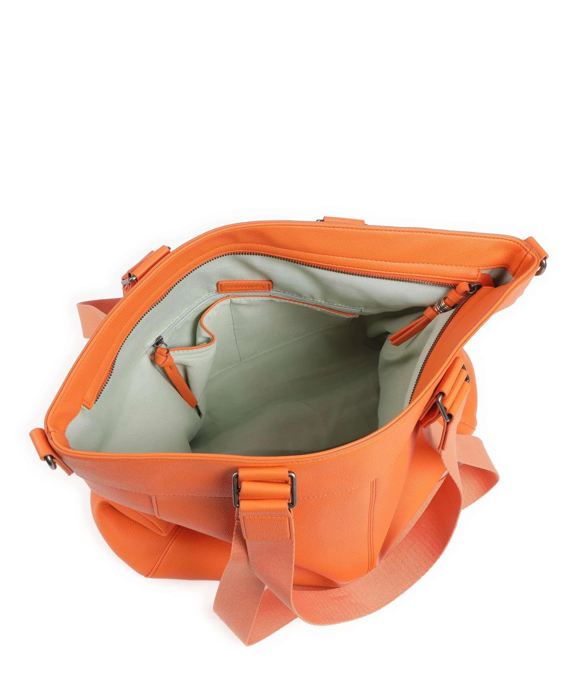 FredsBruder Keep on Smiling Orange Recycled Leather Shopper Bag