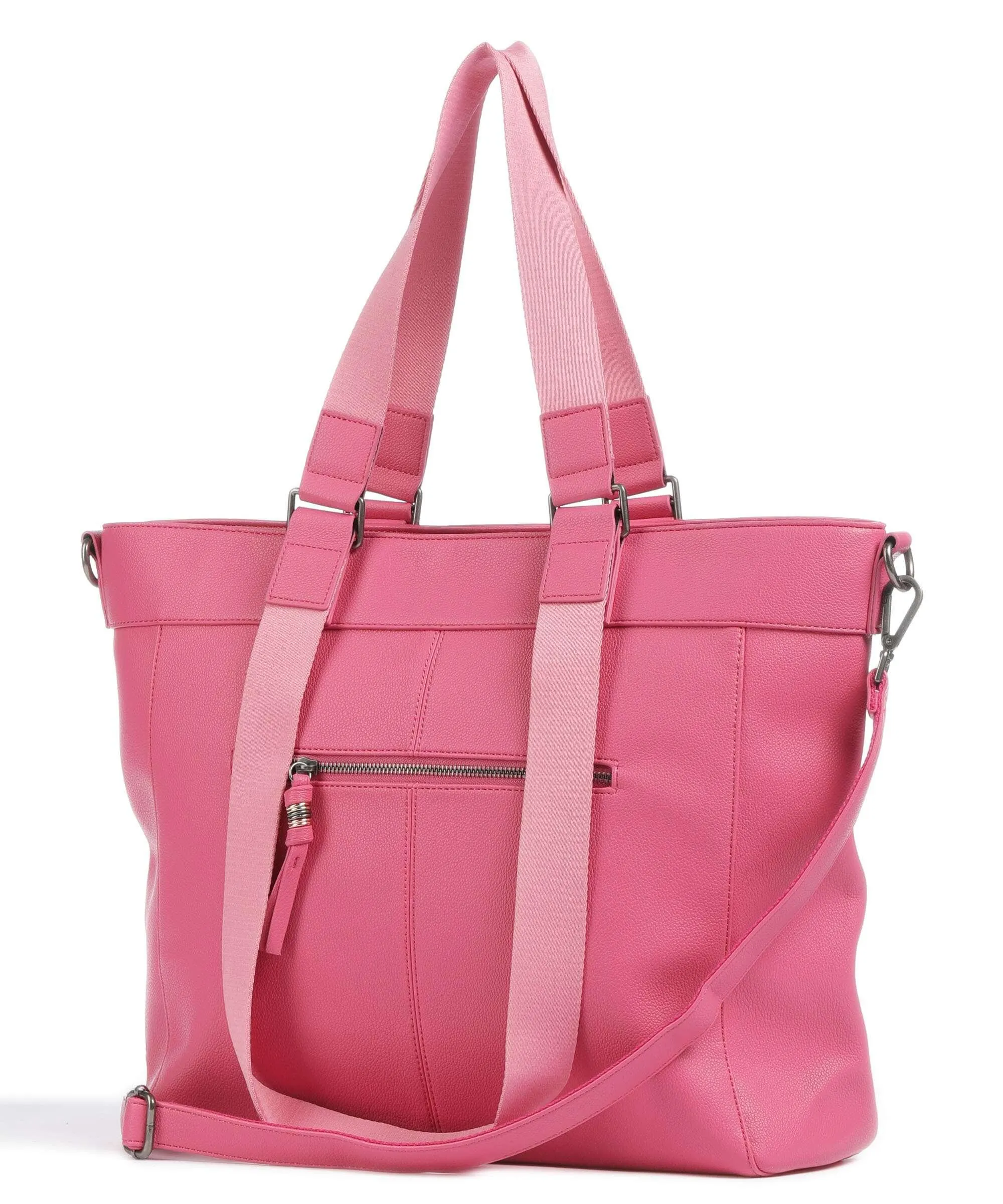 FredsBruder Keep on Smiling Pink Recycled Leather Shopper Bag