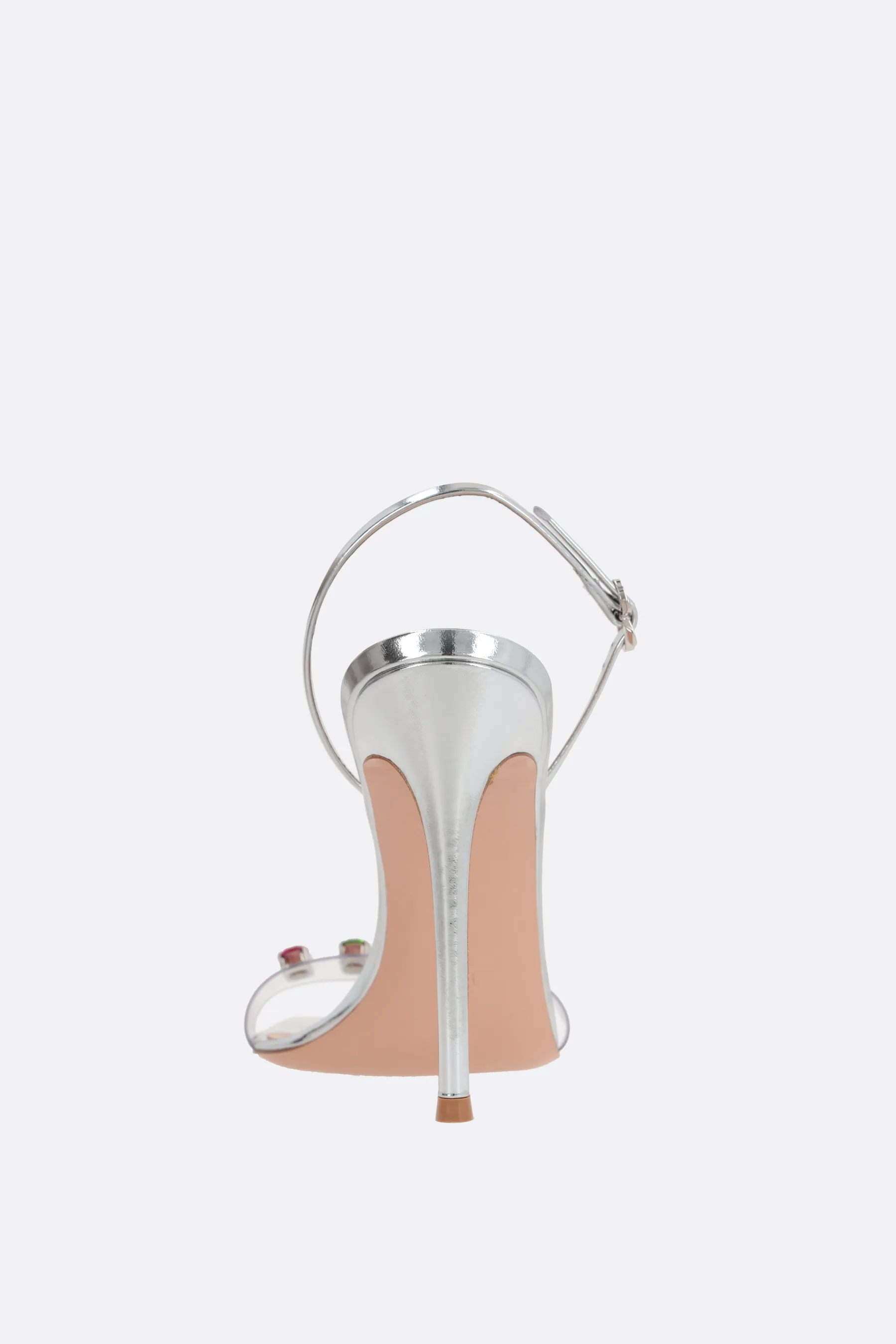 GIANVITO ROSSI Ribbon Candy sandal in laminated leather and plexiglass