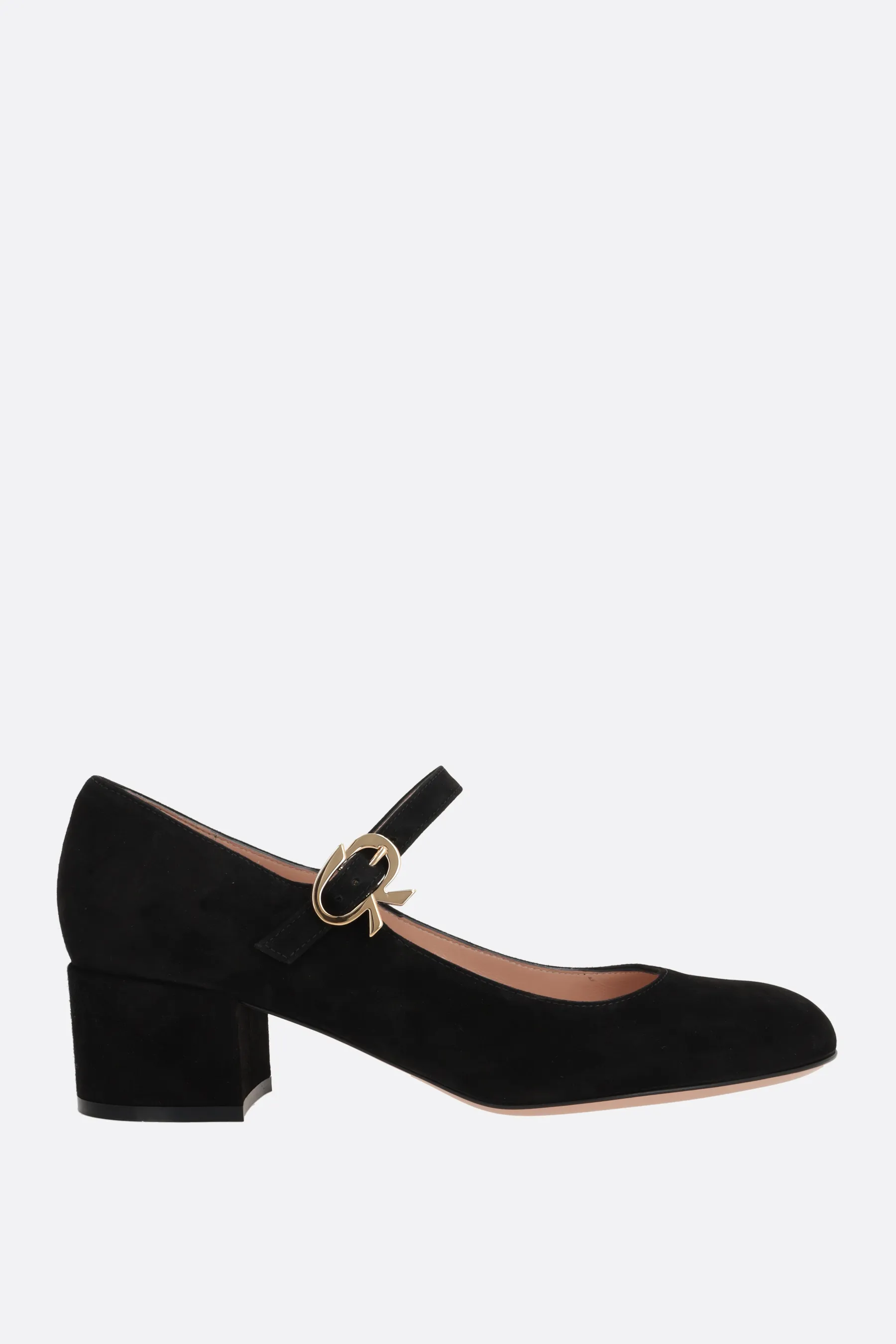 GIANVITO ROSSI suede mary-jane Ribbon décolleté