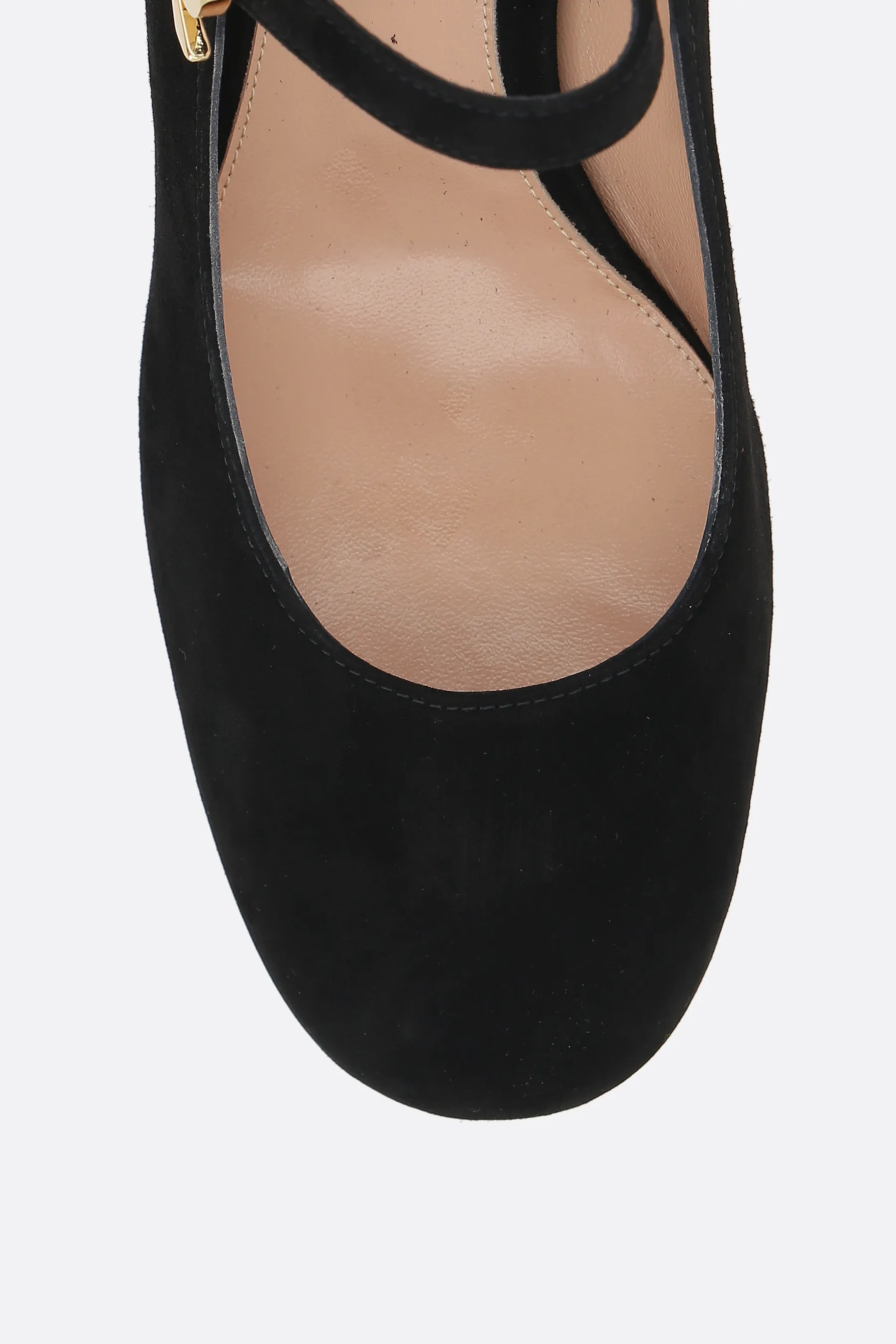 GIANVITO ROSSI suede mary-jane Ribbon décolleté