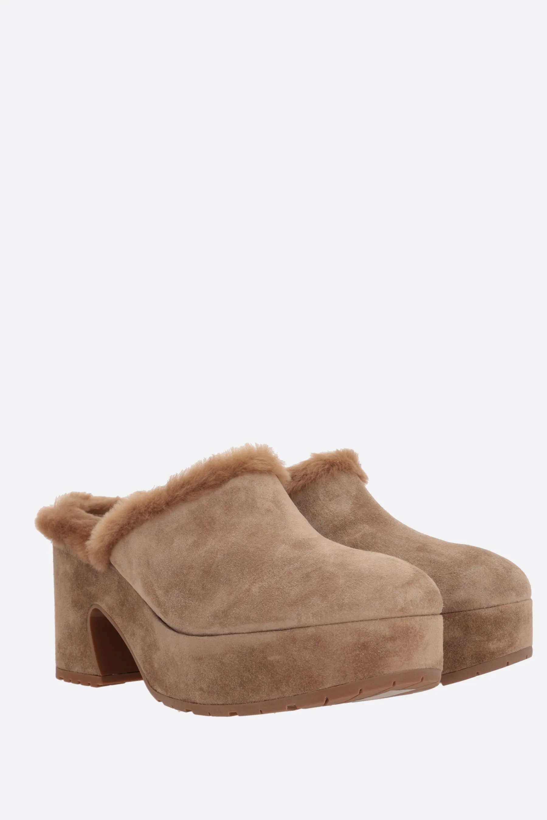 GIANVITO ROSSI suede mule platform Lyss