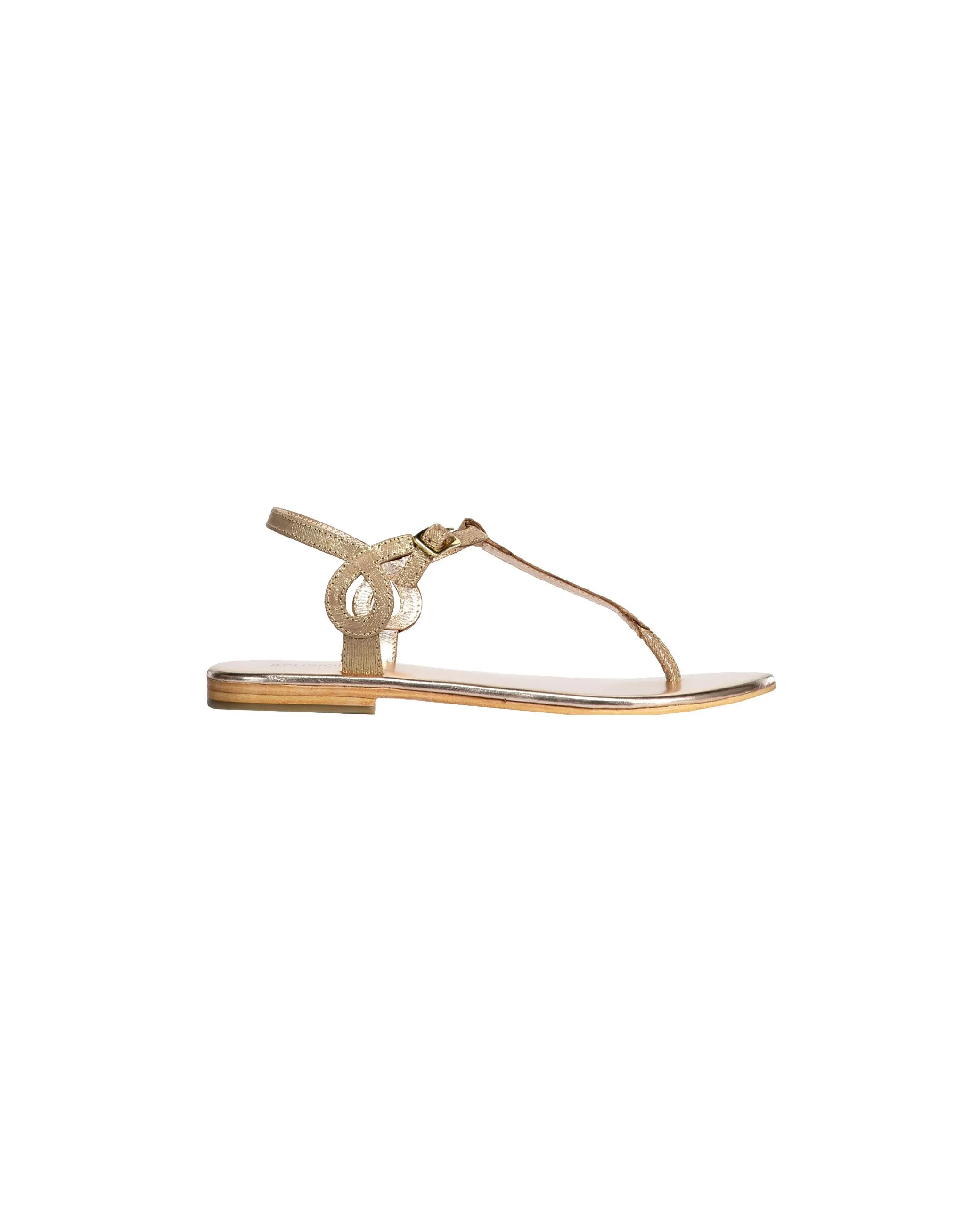 gold minimal flip flops