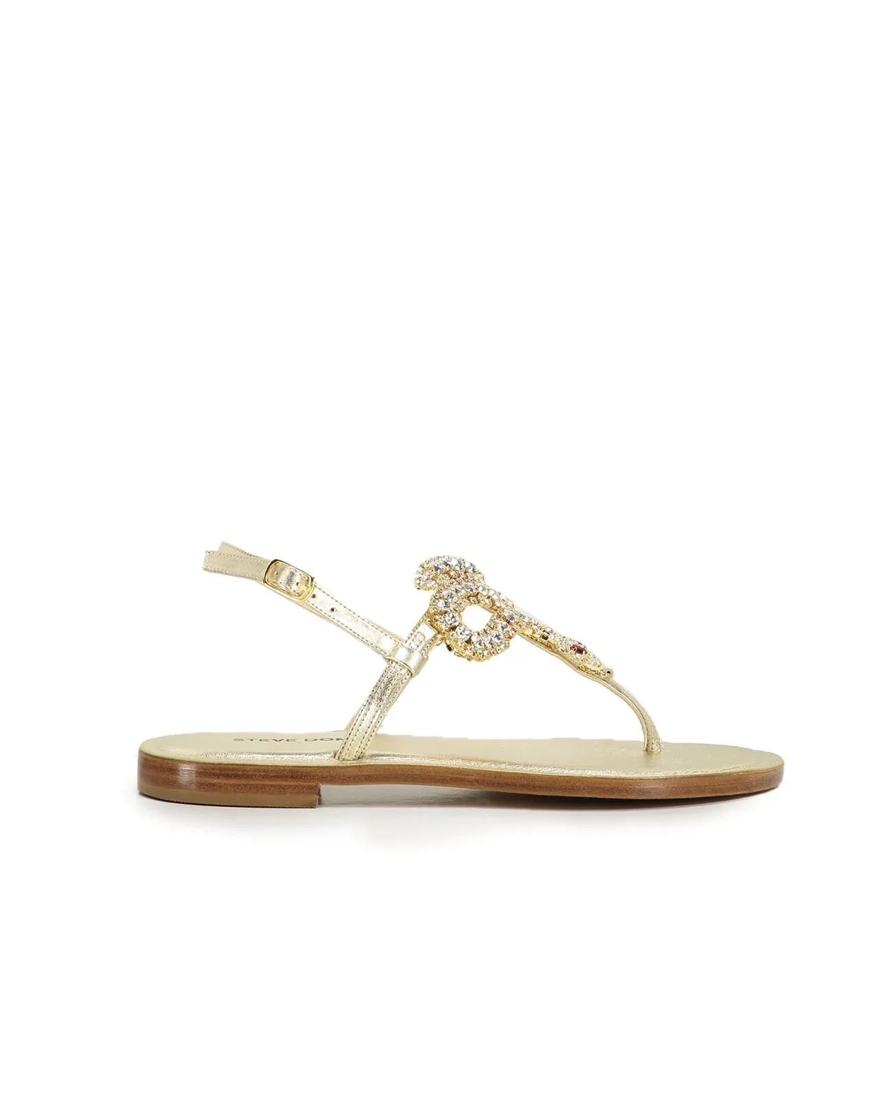 Gold Panarea Sandal with Snake