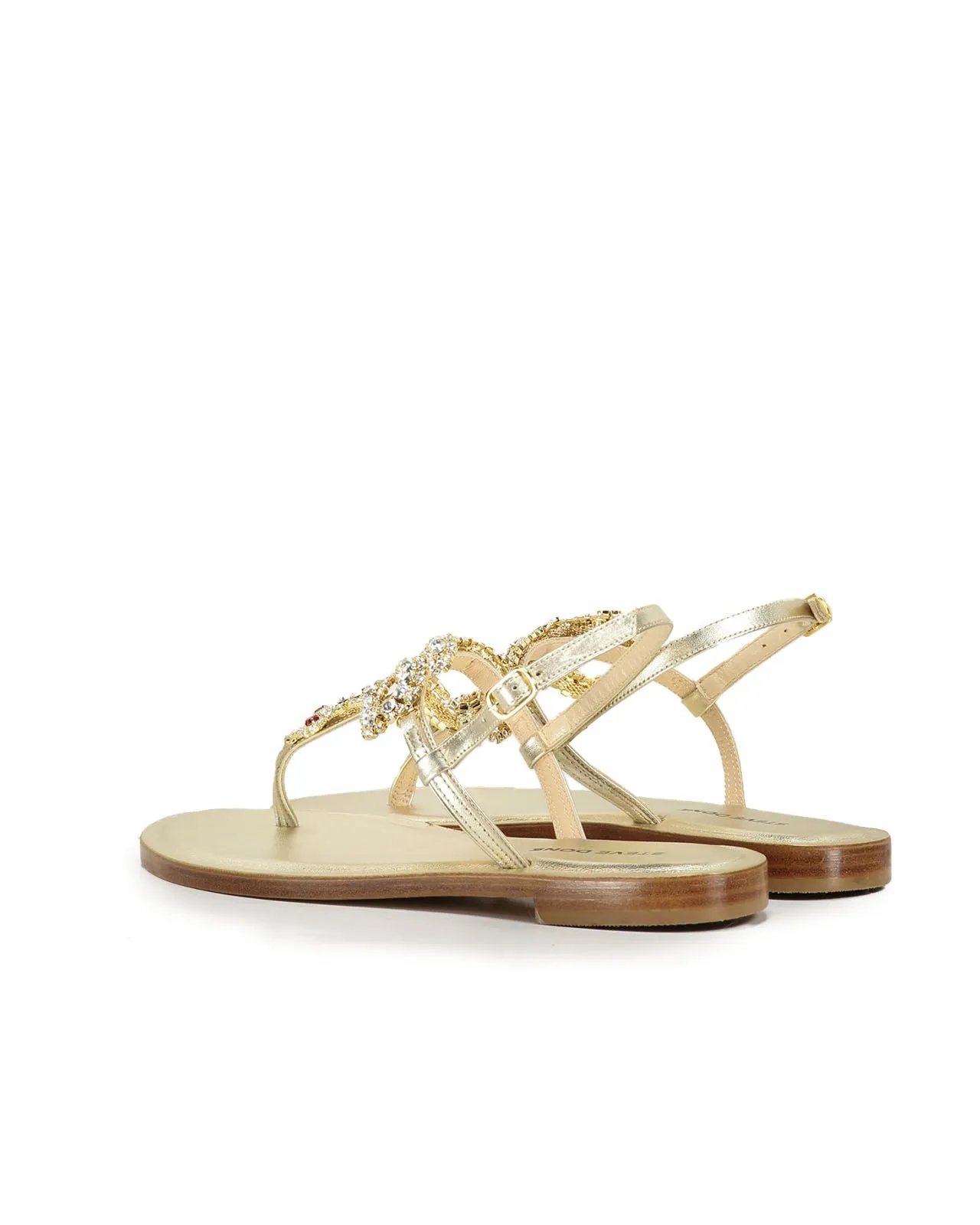 Gold Panarea Sandal with Snake