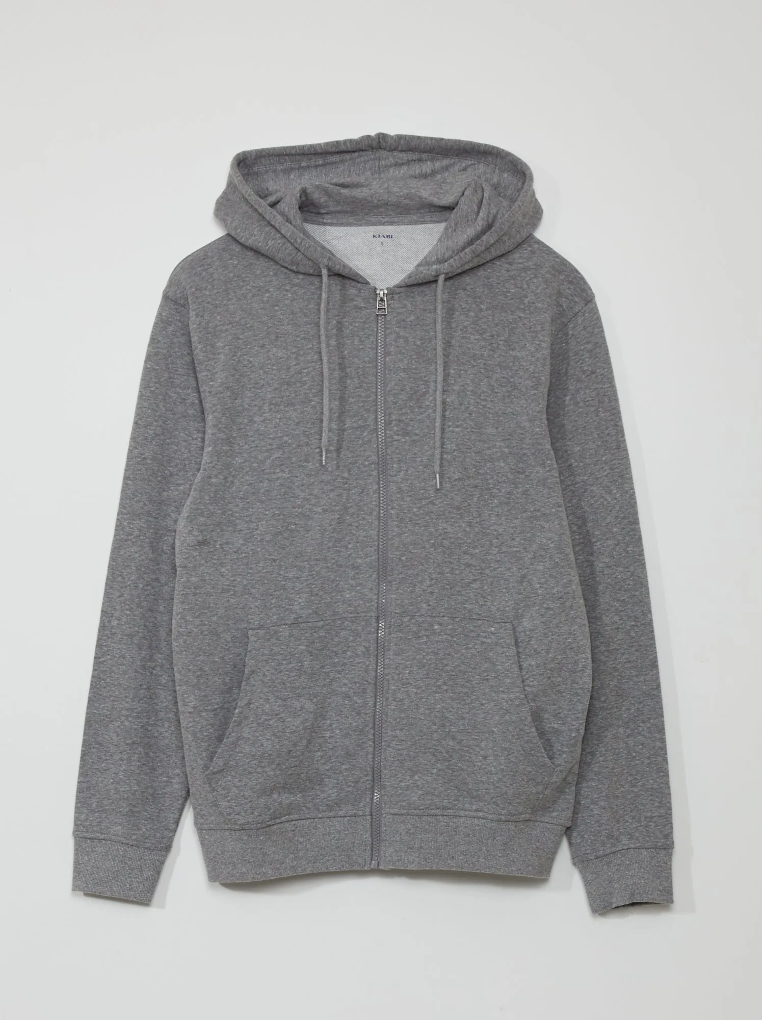 Gray zippered hoodie