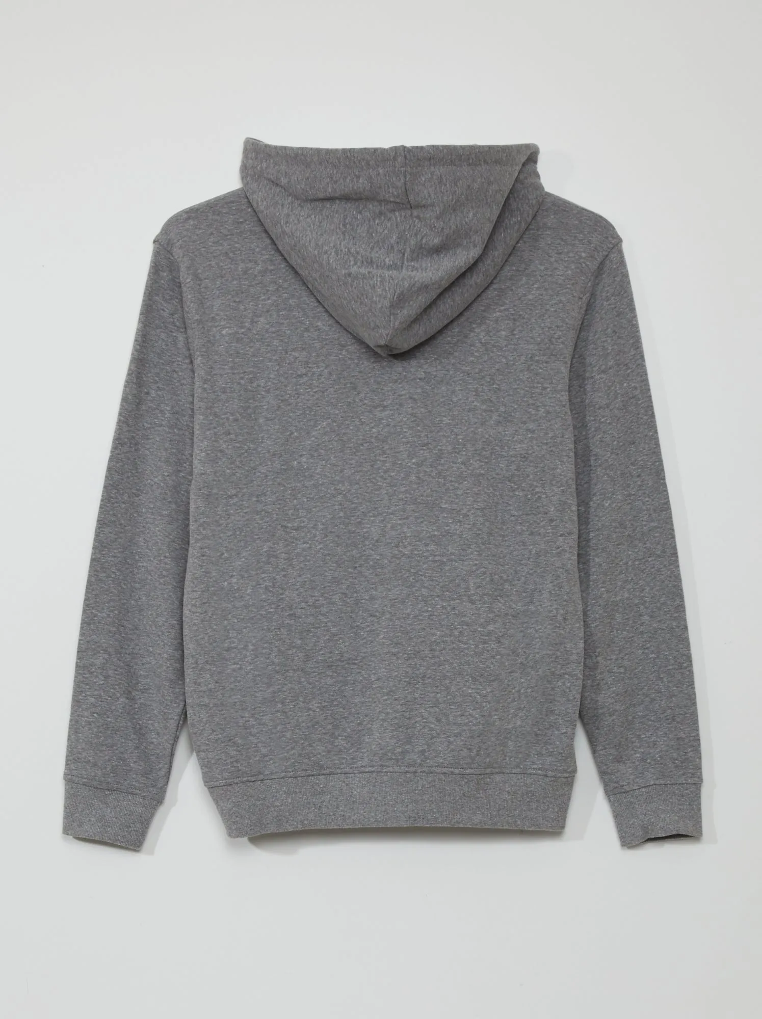 Gray zippered hoodie