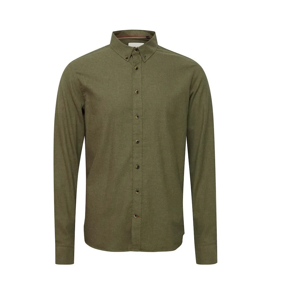 Green Men's Long Sleeve Blend Shirt 20716243 180523
