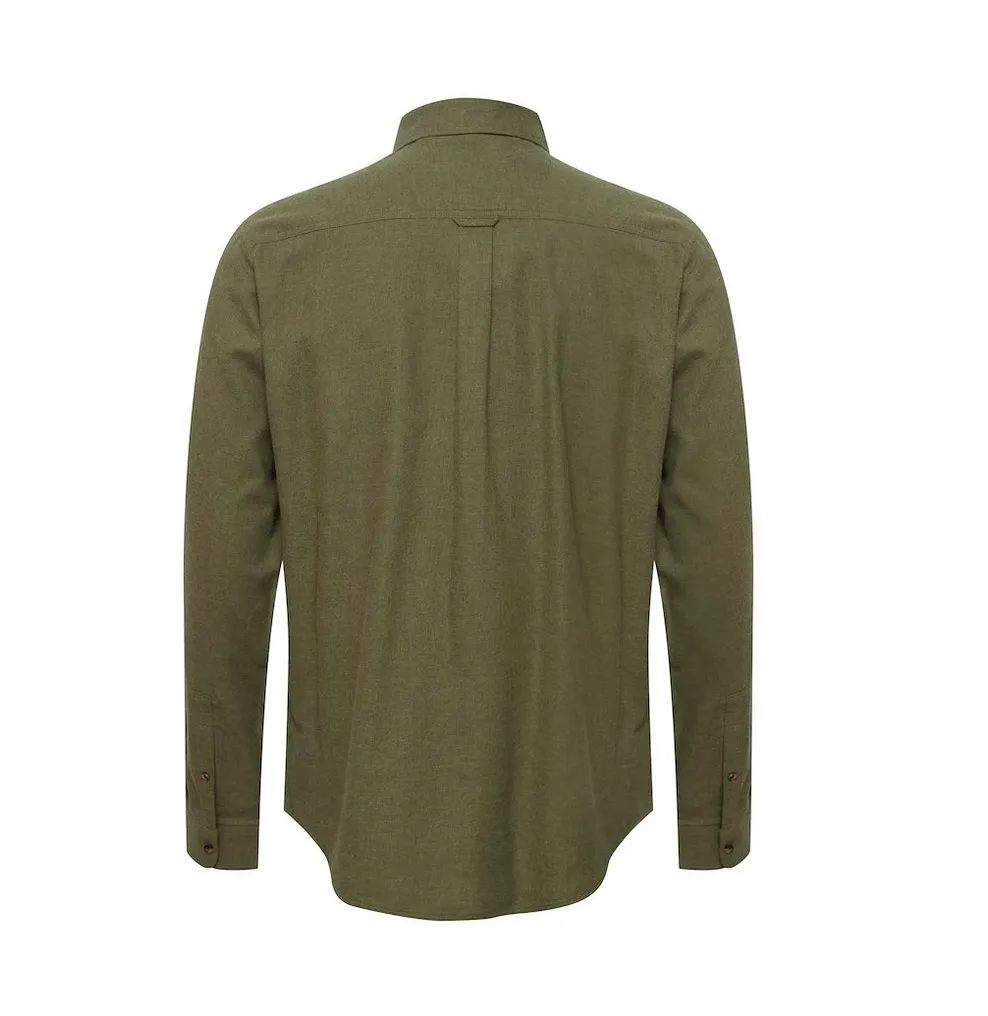 Green Men's Long Sleeve Blend Shirt 20716243 180523