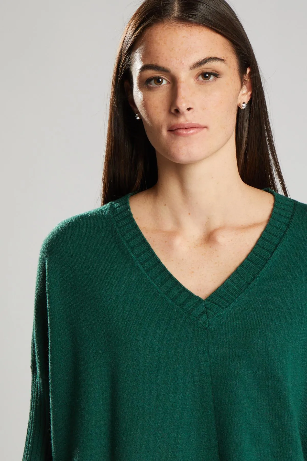 Green Sweater with 3/4 Sleeves