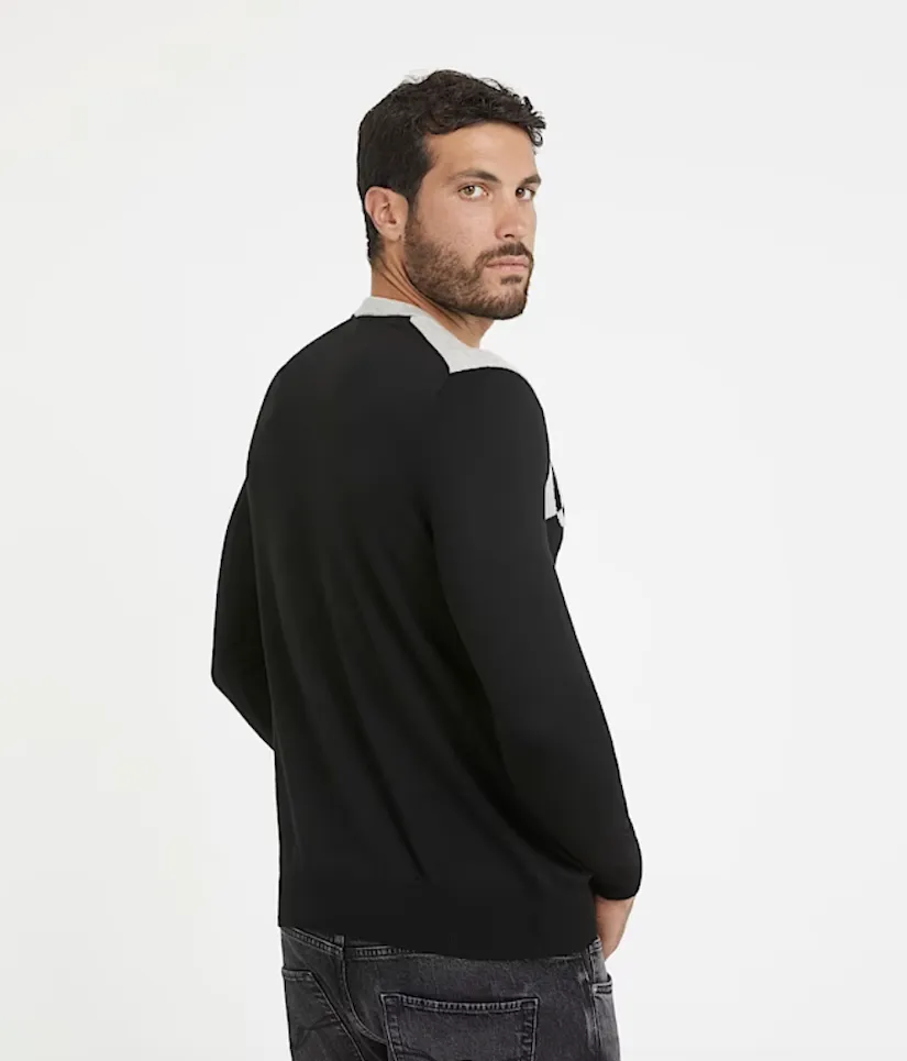 Guess Men's Sweater with Front Logo - M3BR09Z3052-JBLK