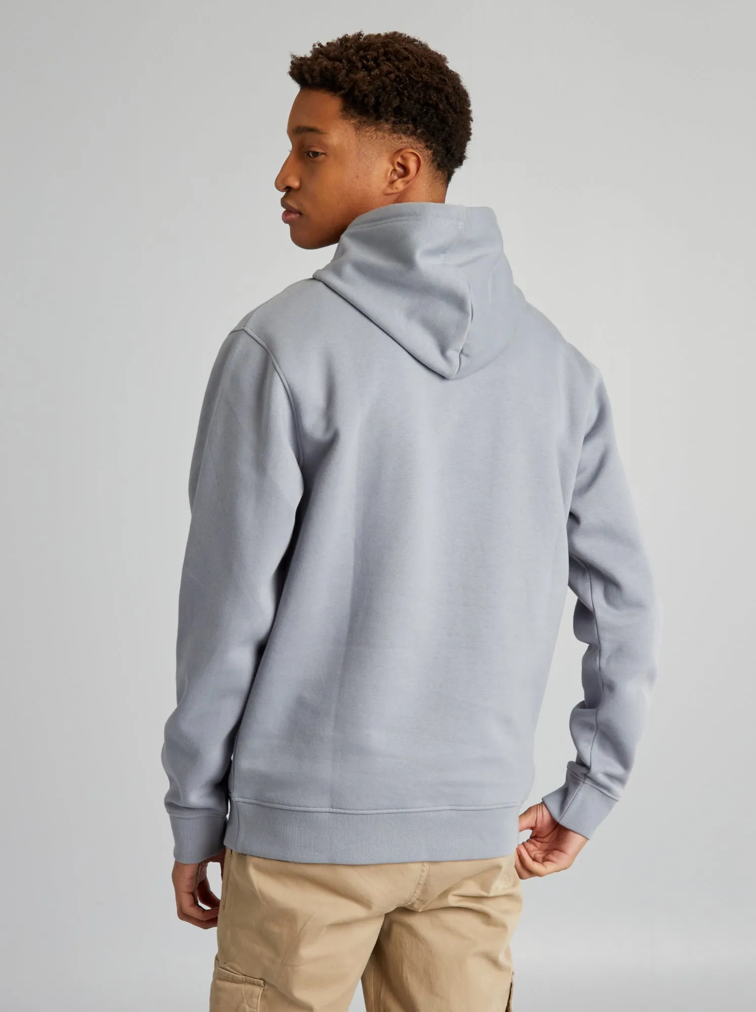 Hooded sweatshirt in plush fabric for people taller than 190 cm - BLUE