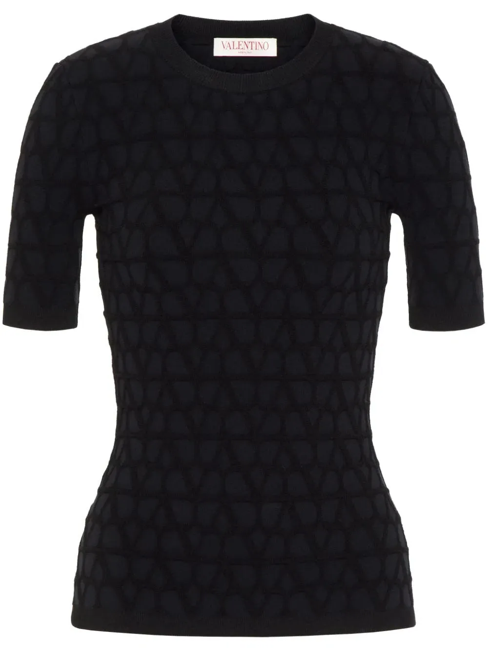 Iconographic Stretched Viscose Knit Sweater