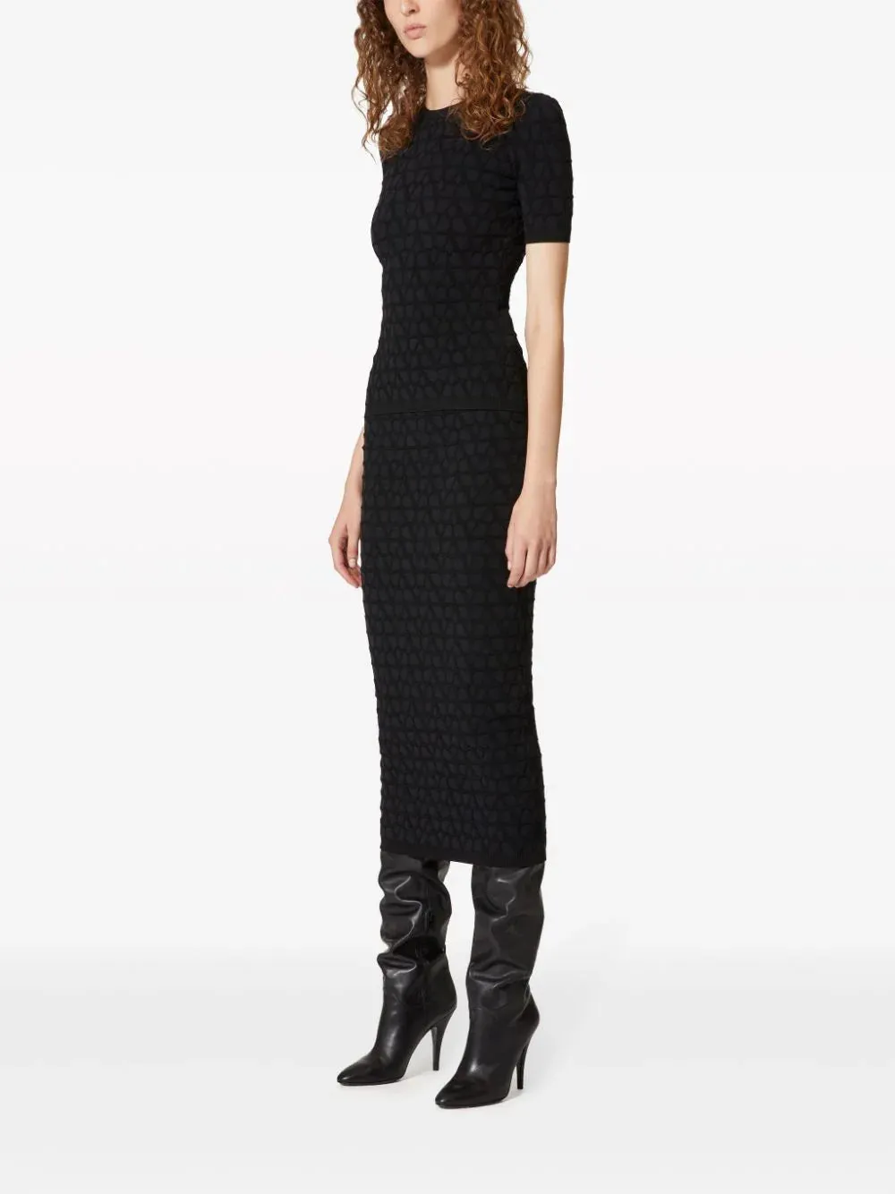 Iconographic Stretched Viscose Knit Sweater