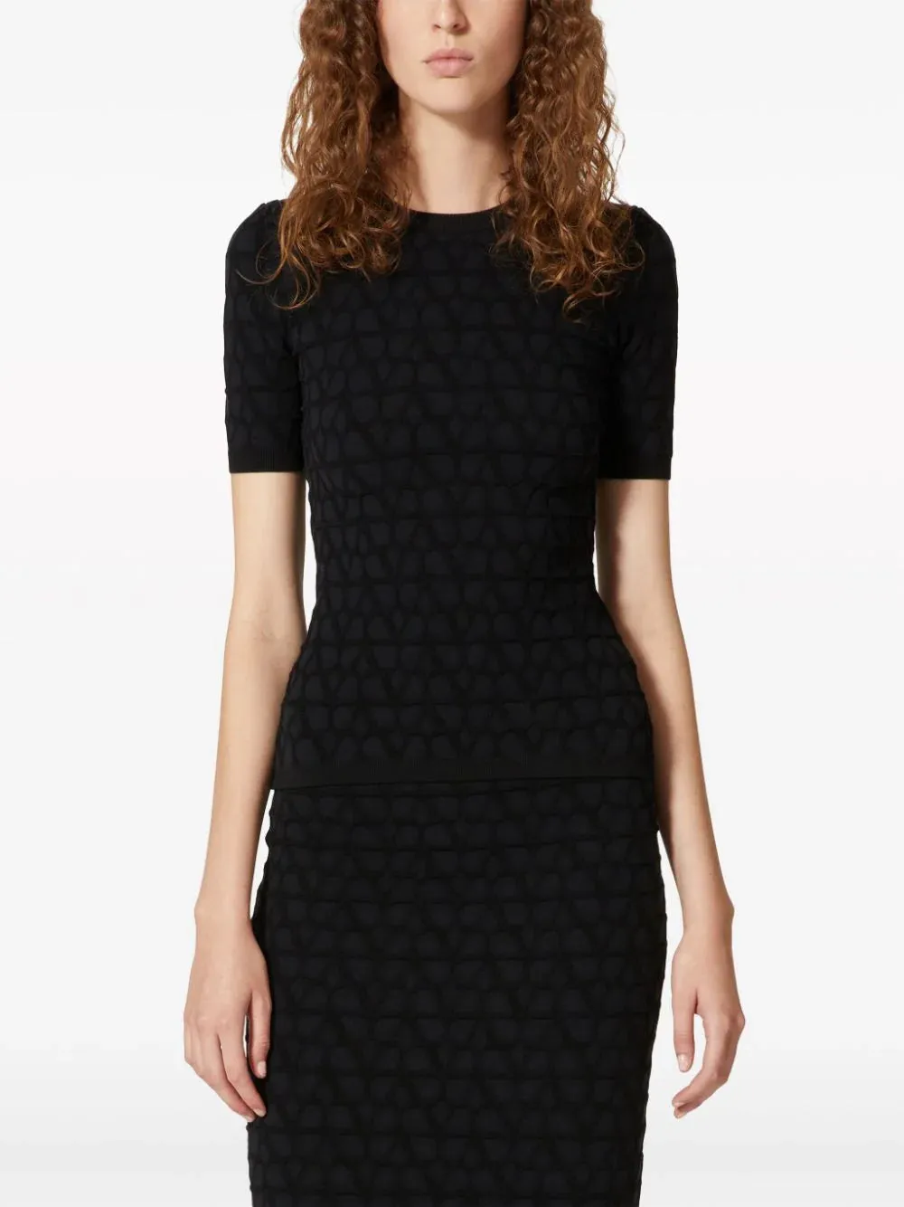 Iconographic Stretched Viscose Knit Sweater
