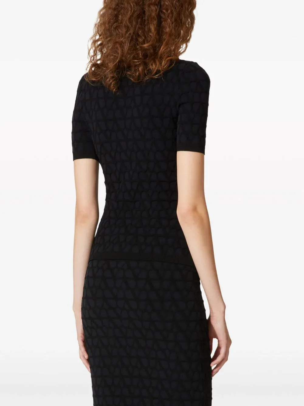 Iconographic Stretched Viscose Knit Sweater