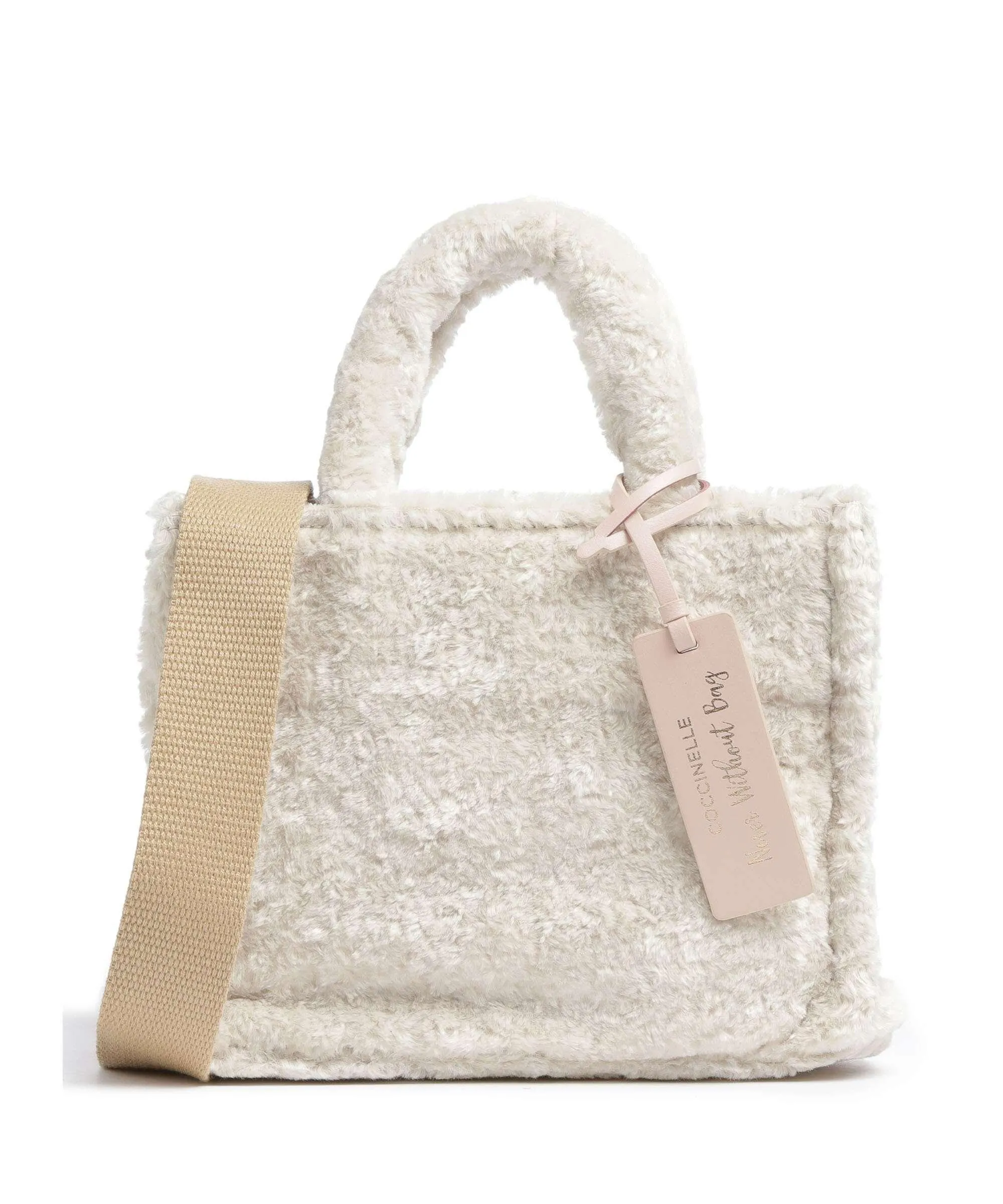 Ivory Faux Fur Never Without Bag Astrak Handbag