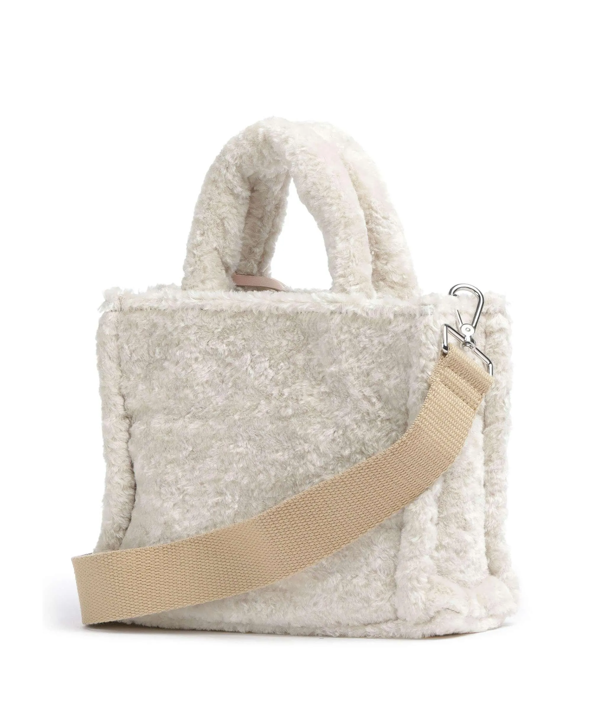 Ivory Faux Fur Never Without Bag Astrak Handbag