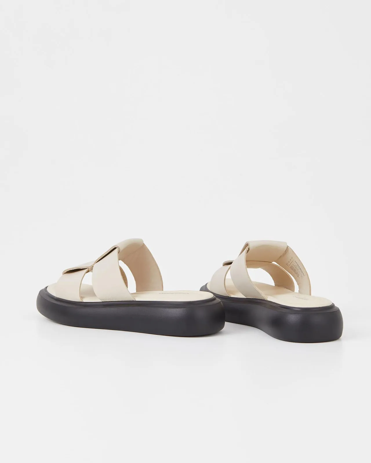 ivory leather Blenda flatform sandal