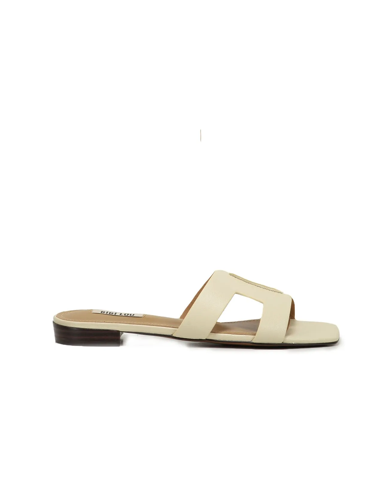 Ivory leather H ciabatta